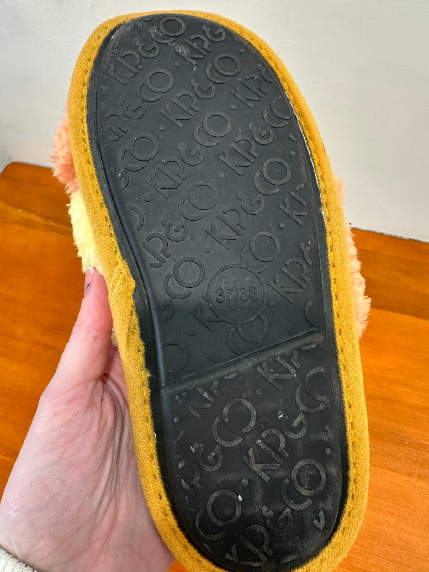 Kip & Co Slippers - Size EU 37 / 38 - Yellow, Pink, Cream