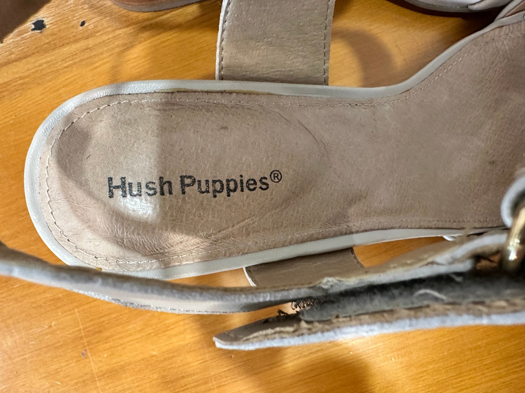 Hush Puppies - Block Heel Sandals - Size EU 41 - Beige