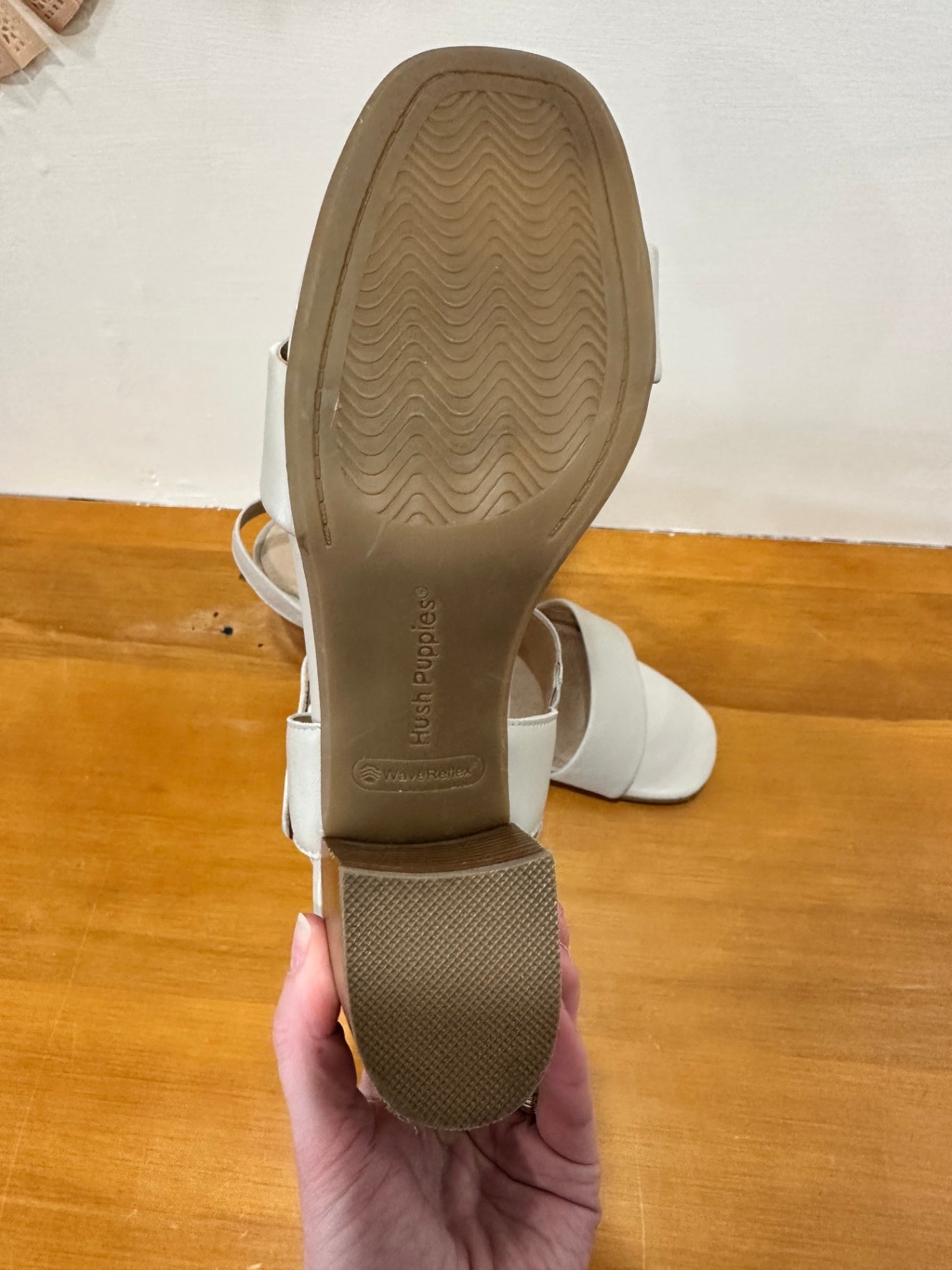 Hush Puppies - Block Heel Sandals - Size EU 41 - Beige