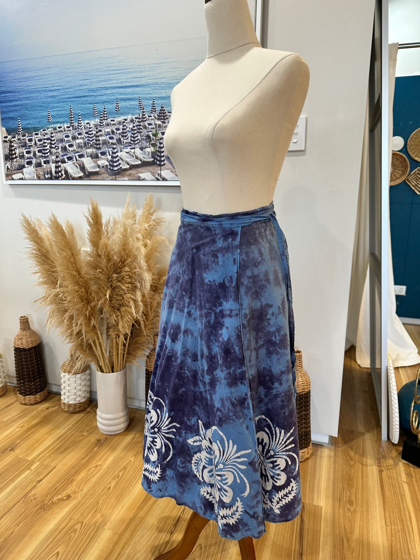 Wrap Skirt - One Size - Blue