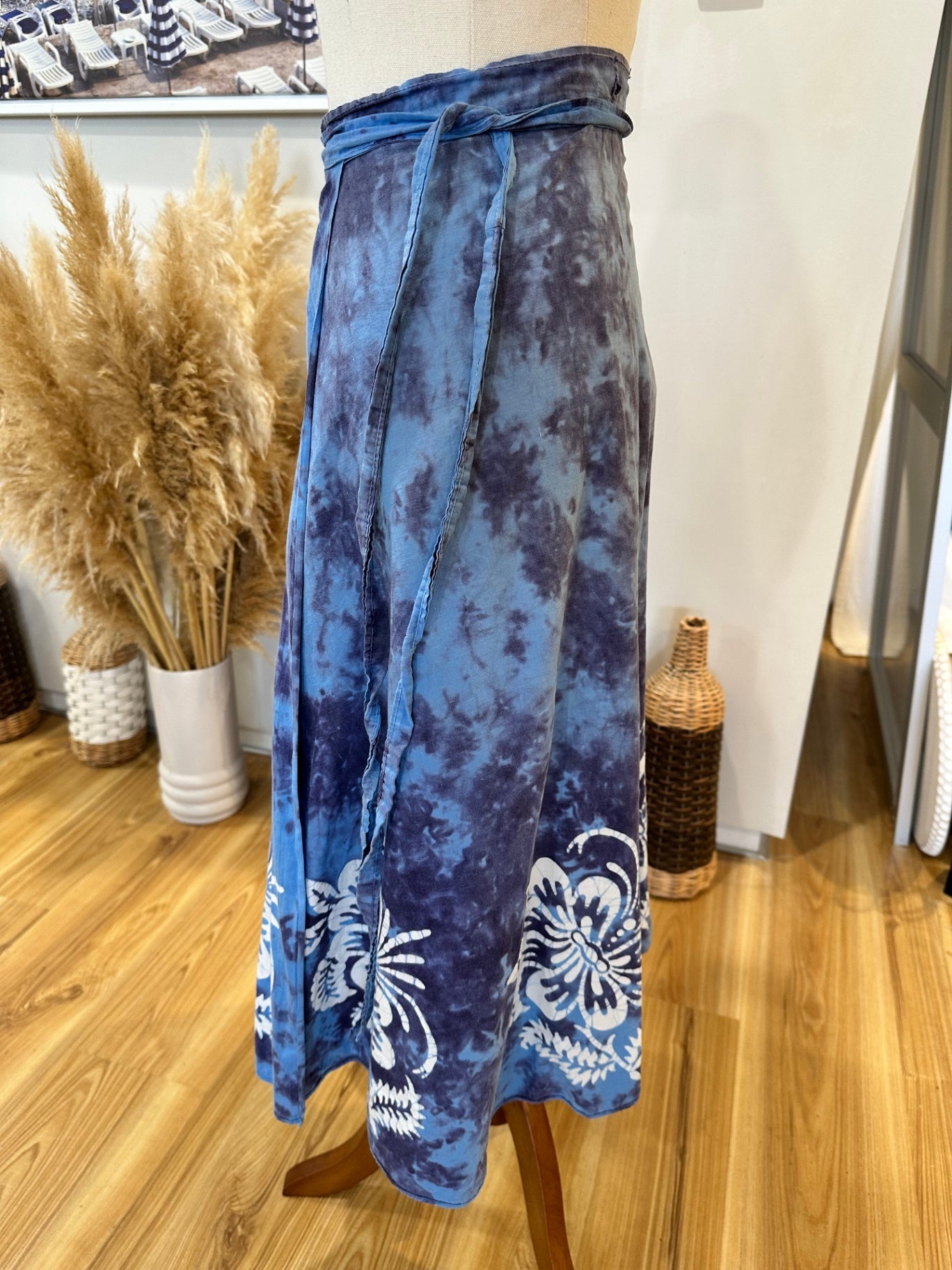 Wrap Skirt - One Size - Blue