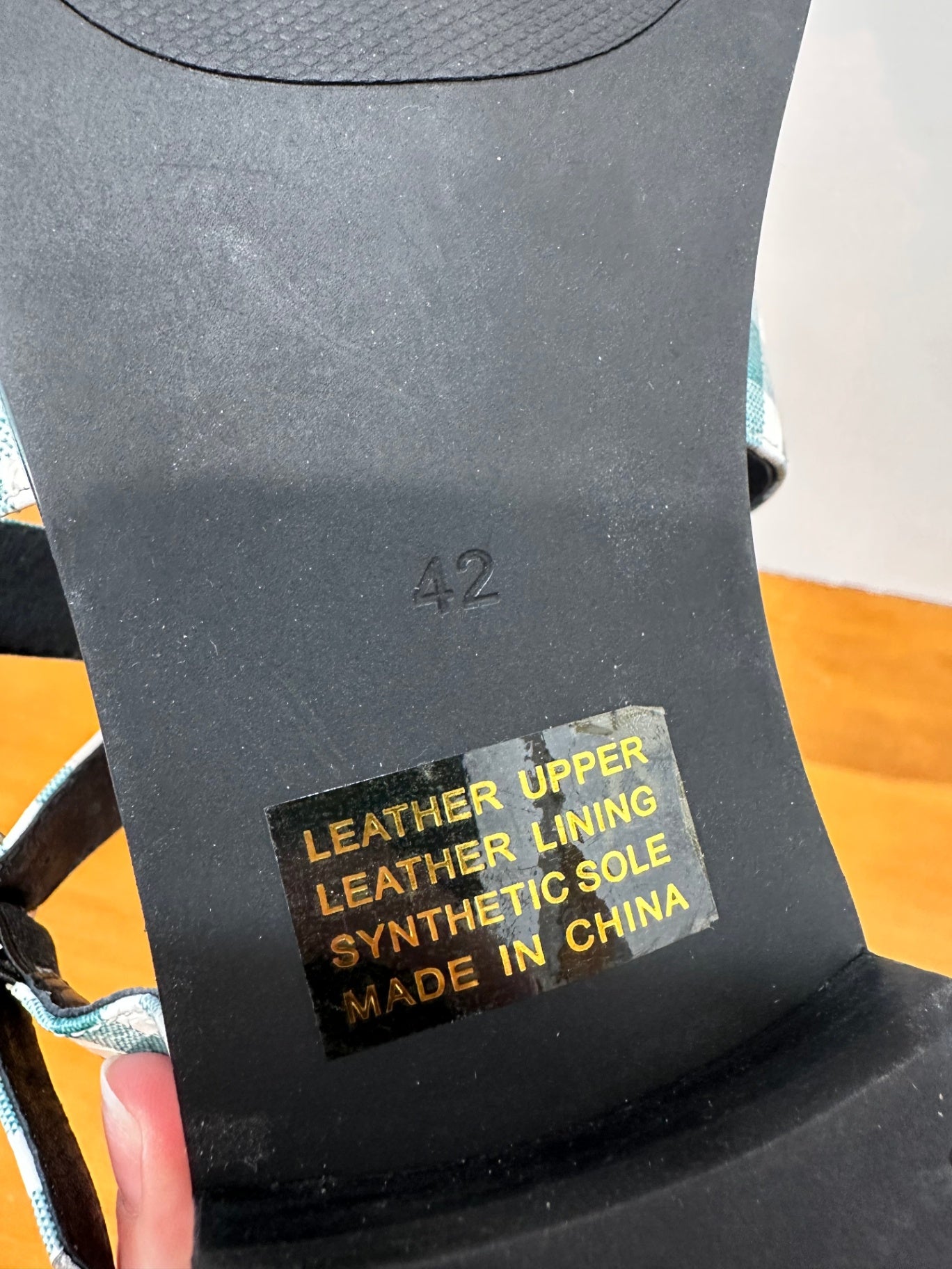 Django & Juliet - Green Gingham Summer Flats - Size EU 42