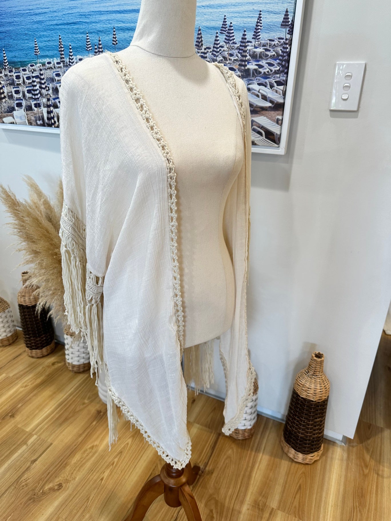 Bohemian Kaftan - One Size - Cream/Beige