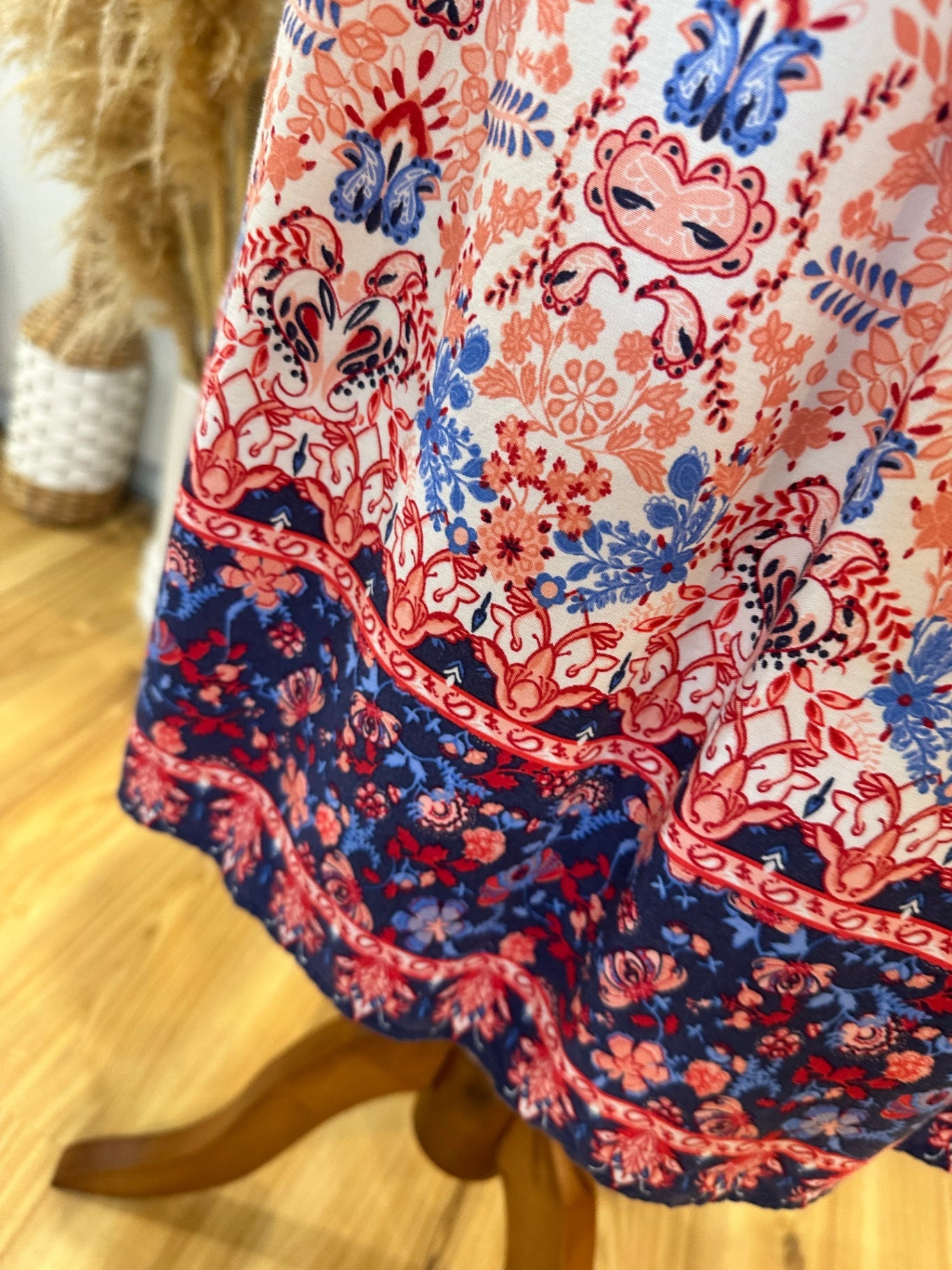 Urban Precinct - Bohemian Dress - Size 12 - Blue / Pink