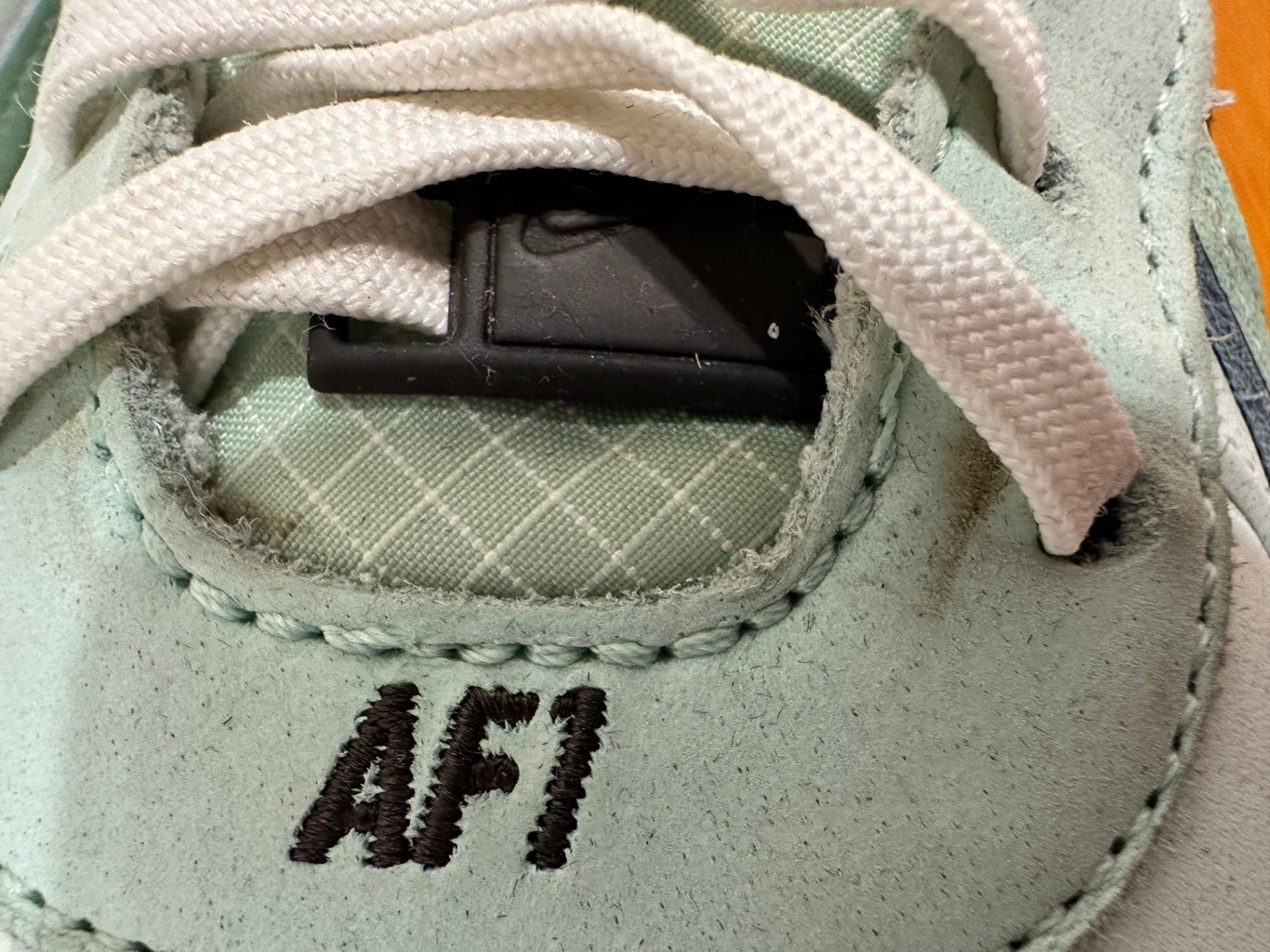 Nike Air Force 1 - Sneakers - EU 43 or 11 - Light mint green, white, black