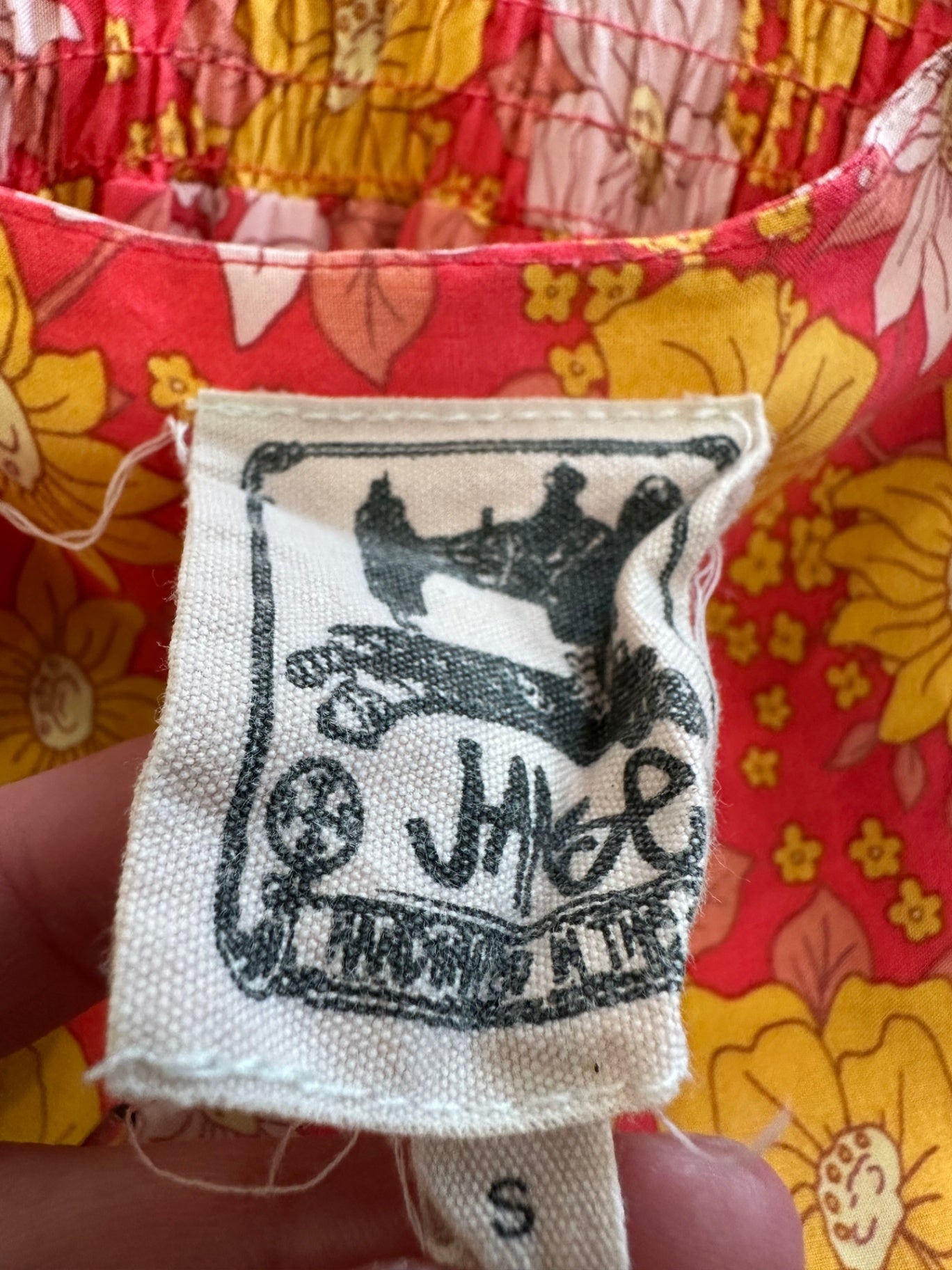 Jaase - Maxi Dress - Small - Pink, Yellow, Orange