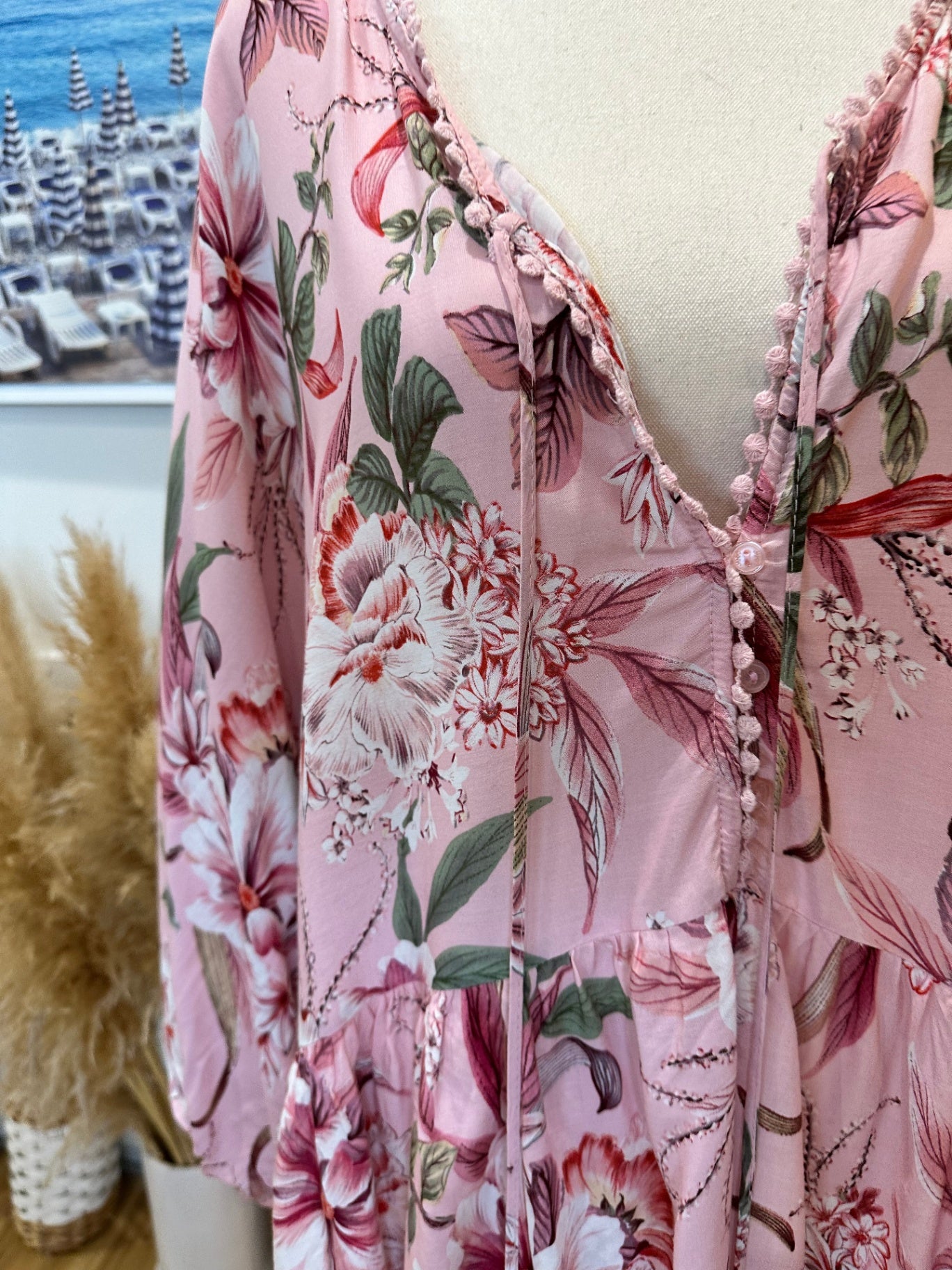 Jaase - Bohemian Blouse - Large - Pink