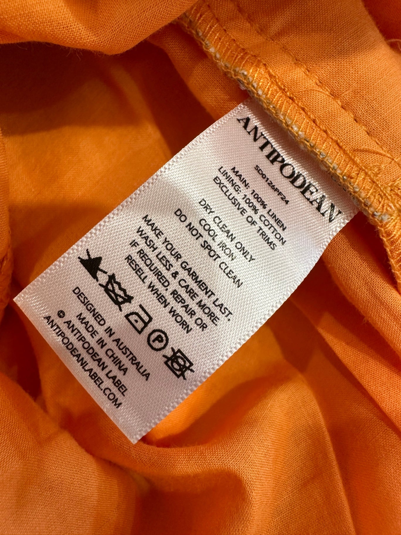 Antipodean Strapless Dress - Extra Small (AU 6) WABI SABI print - RRP $573 AUD