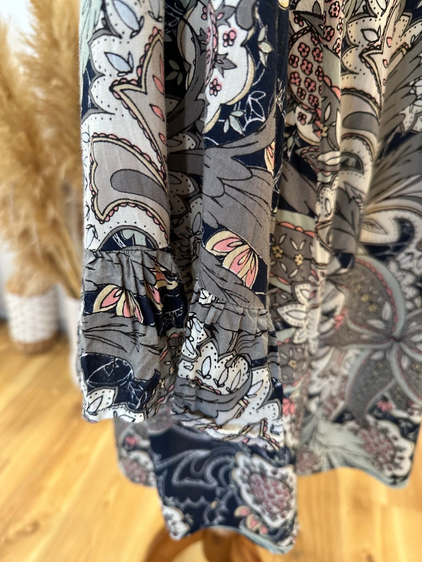 Lilya - Bohemian Dress - Small - Grey tones