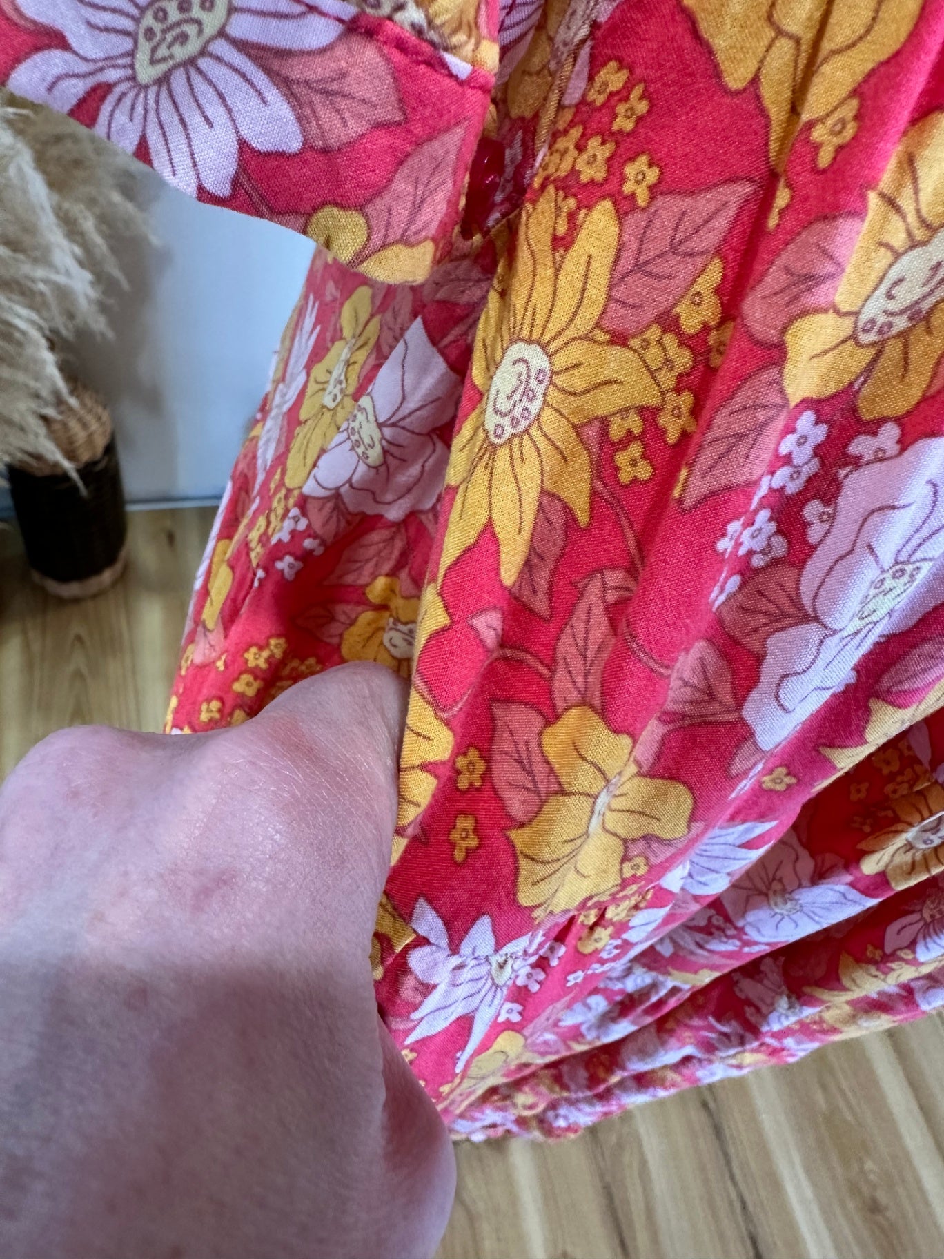 Jaase - Maxi Dress - Small - Pink, Yellow, Orange