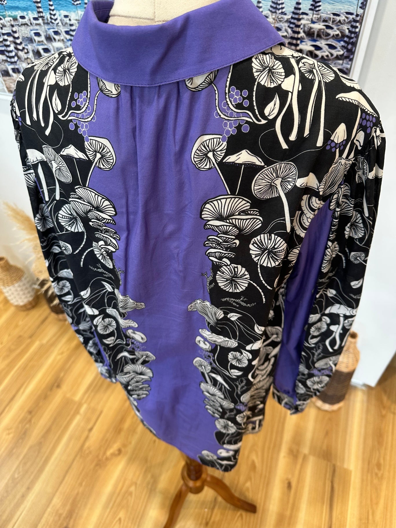 Sunset Lover - Shirt - Size 8 - 70% Cotton + 30% Silk - RRP $405AUD