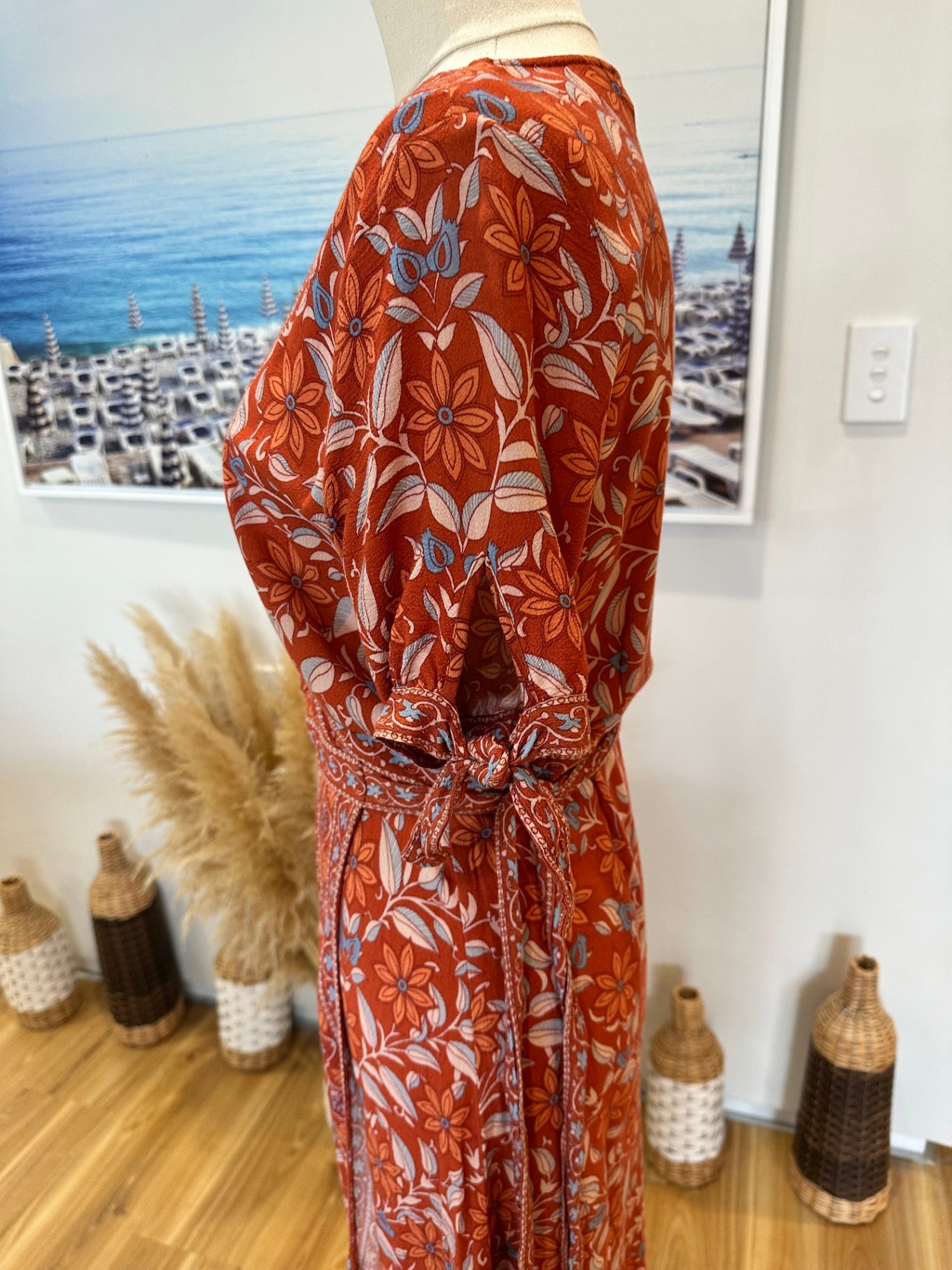 Arnhem - Wrap Dress - Size 10 - Red / Orange