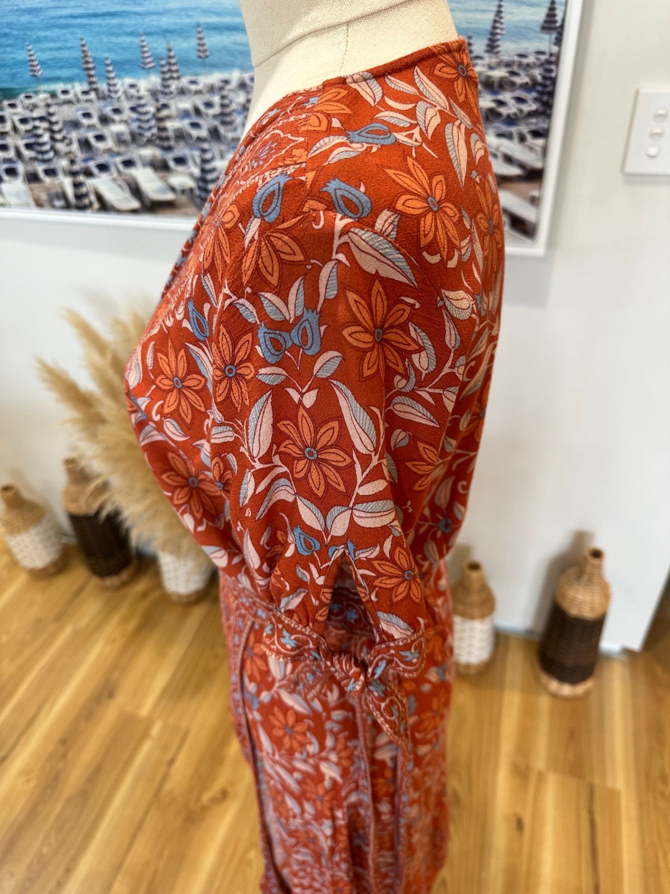 Arnhem - Wrap Dress - Size 10 - Red / Orange