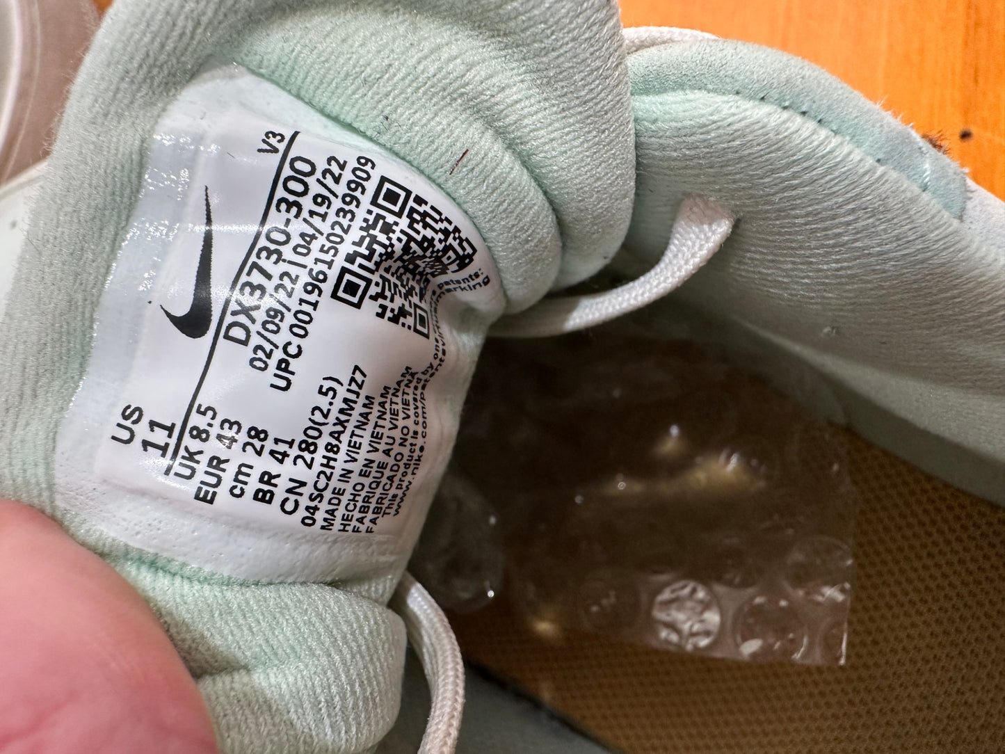 Nike Air Force 1 - Sneakers - EU 43 or 11 - Light mint green, white, black