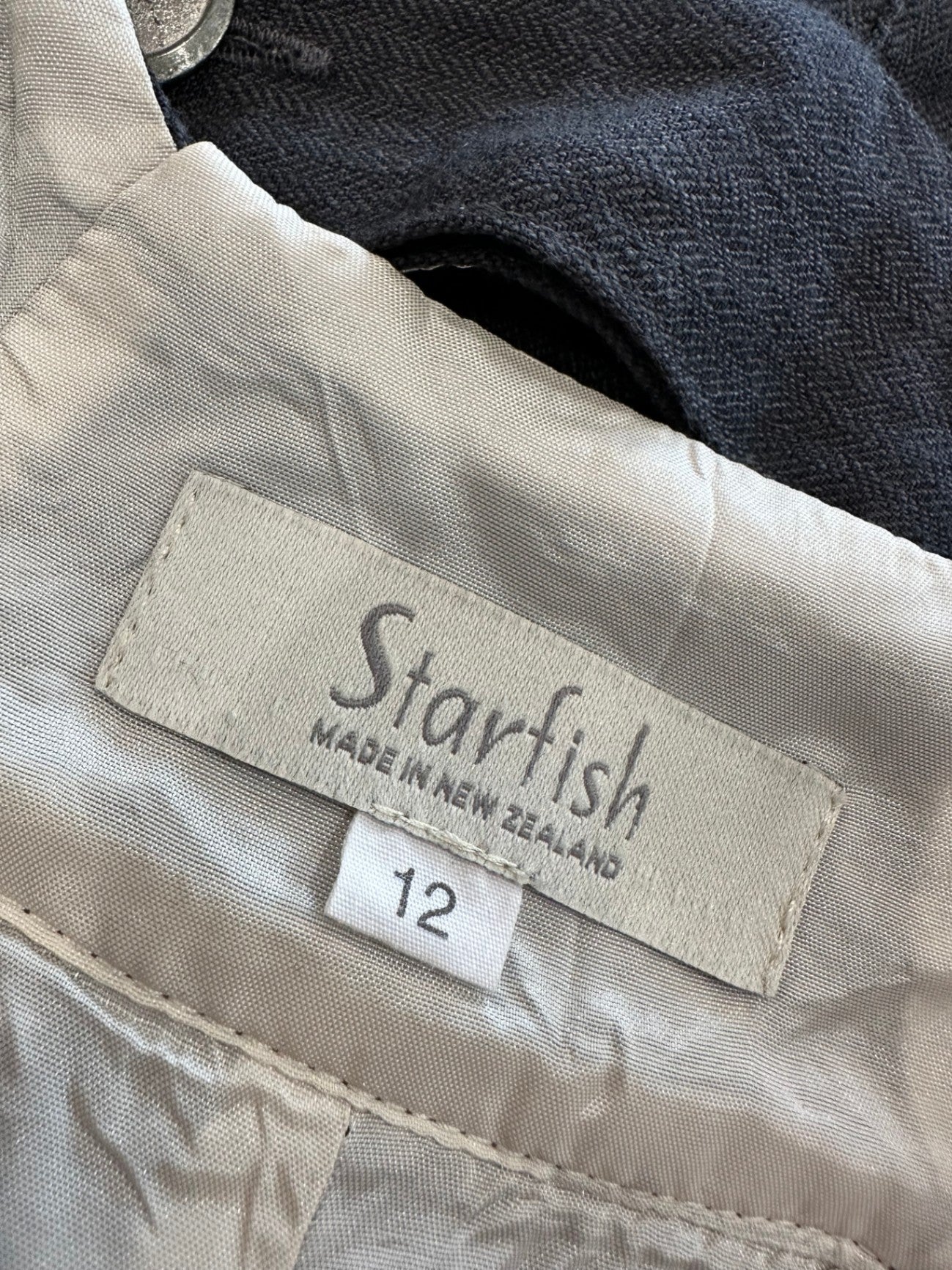 Starfish - Made in New Zealand - Waistcoat - Size 12 - Grey - 55% Linen + 45% Wool