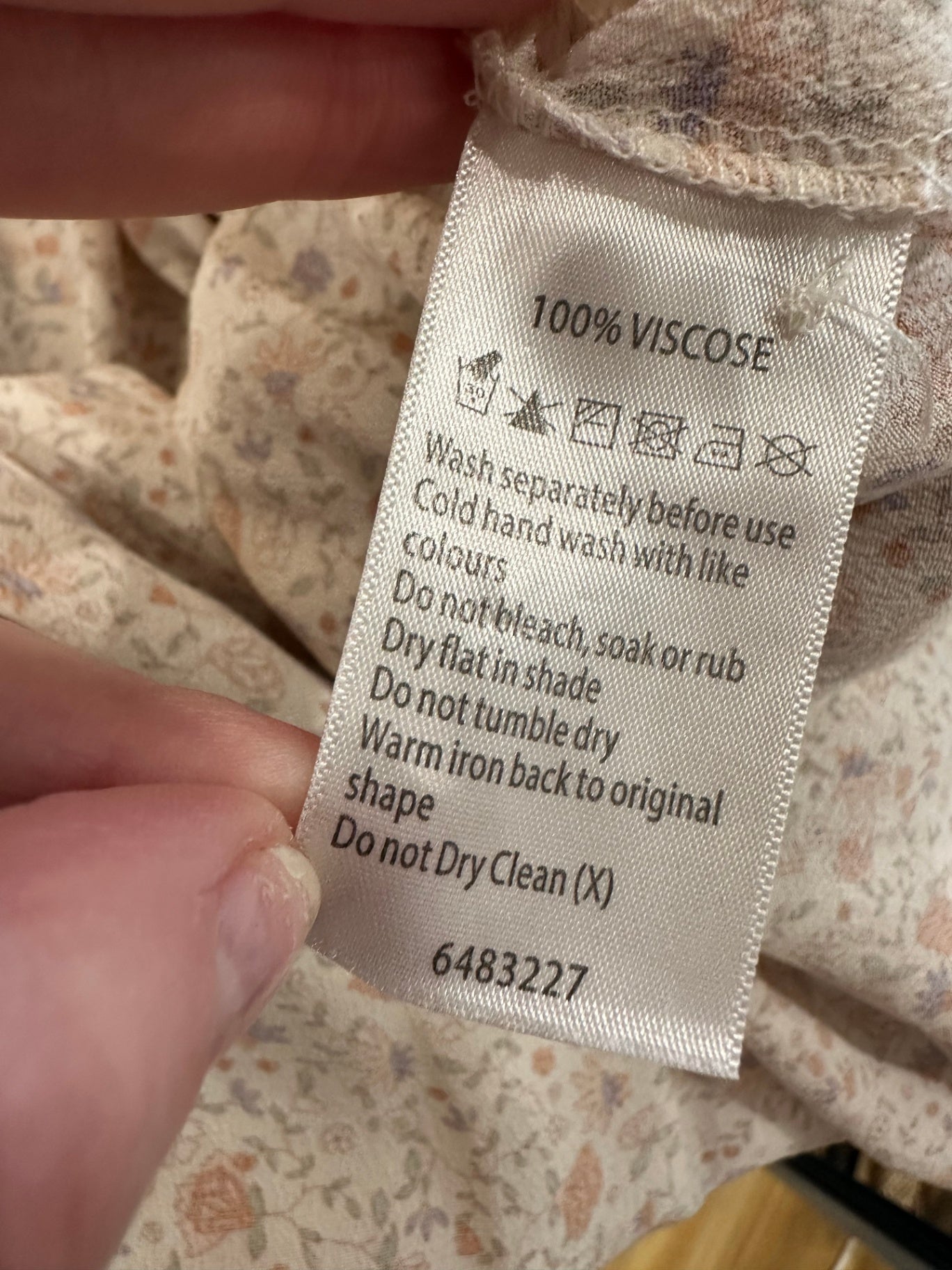 All About Eve - Bohemian Shirt - Large - Beige with floral pattern