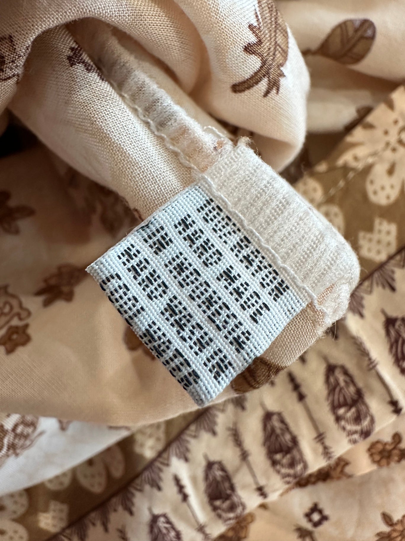 Tanah Folk - Bohemian Dress - Small / Medium - Beige and brown