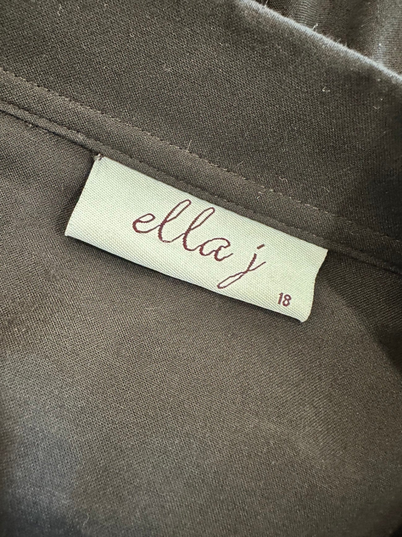 Shirt Dress / Blouse by Ella J - Size 18 - Black