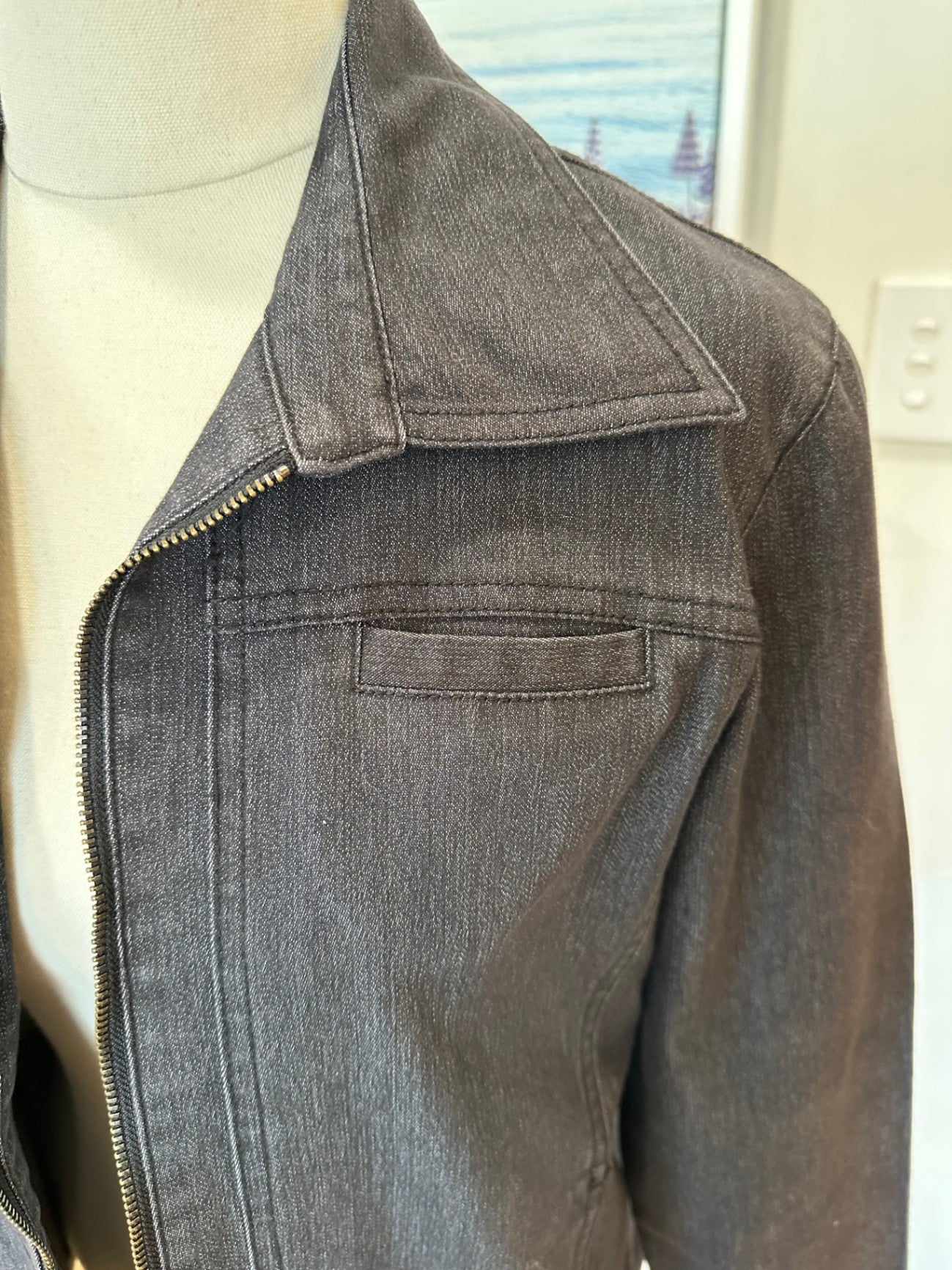 Line7 - Denim Jacket - Size 12 - Blue / Black