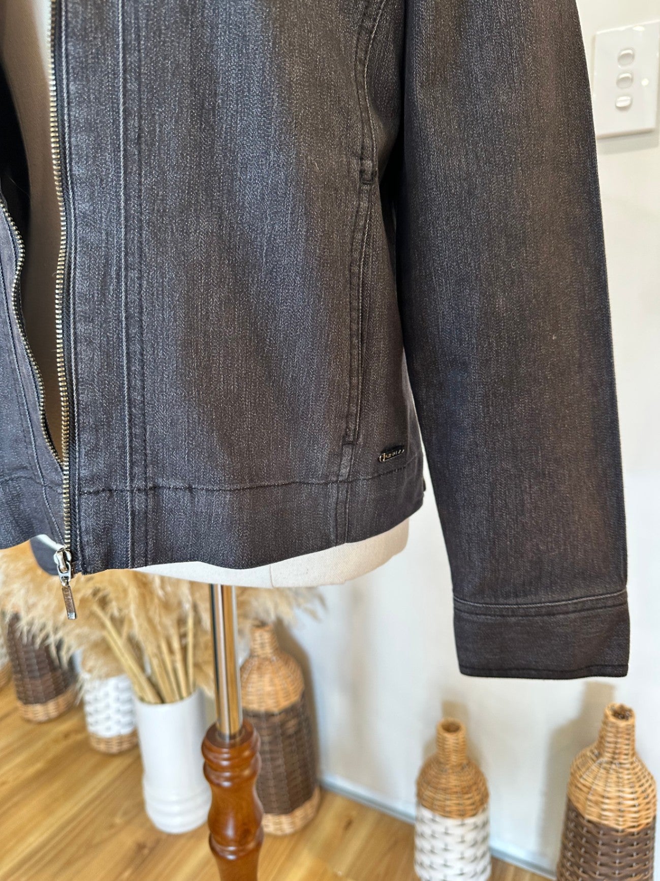 Line7 - Denim Jacket - Size 12 - Blue / Black