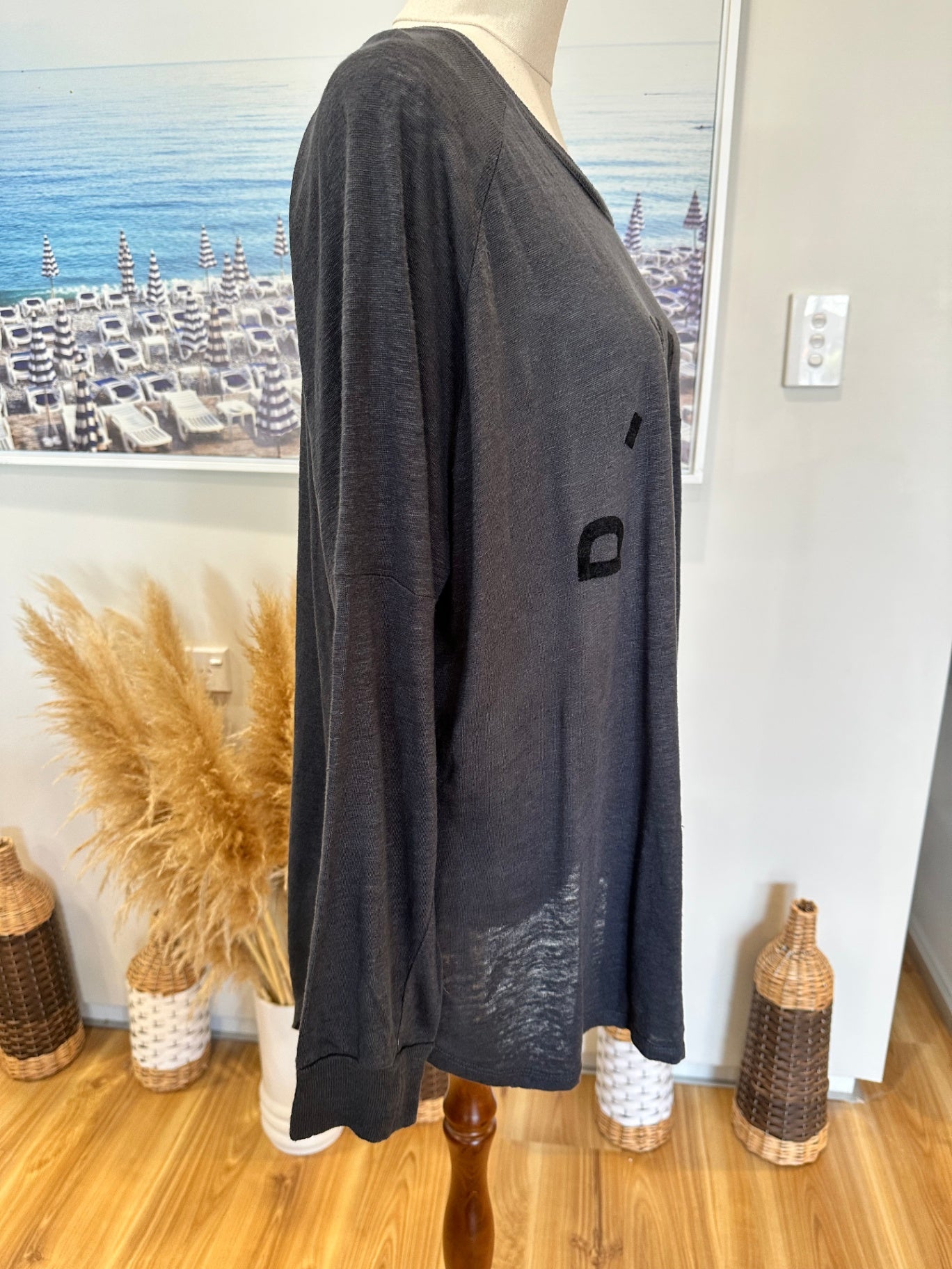 Decjuba - Longsleeve Top - Large - Grey / Blue