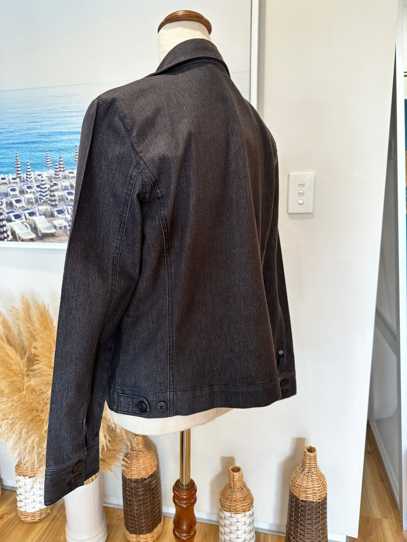 Line7 - Denim Jacket - Size 12 - Blue / Black