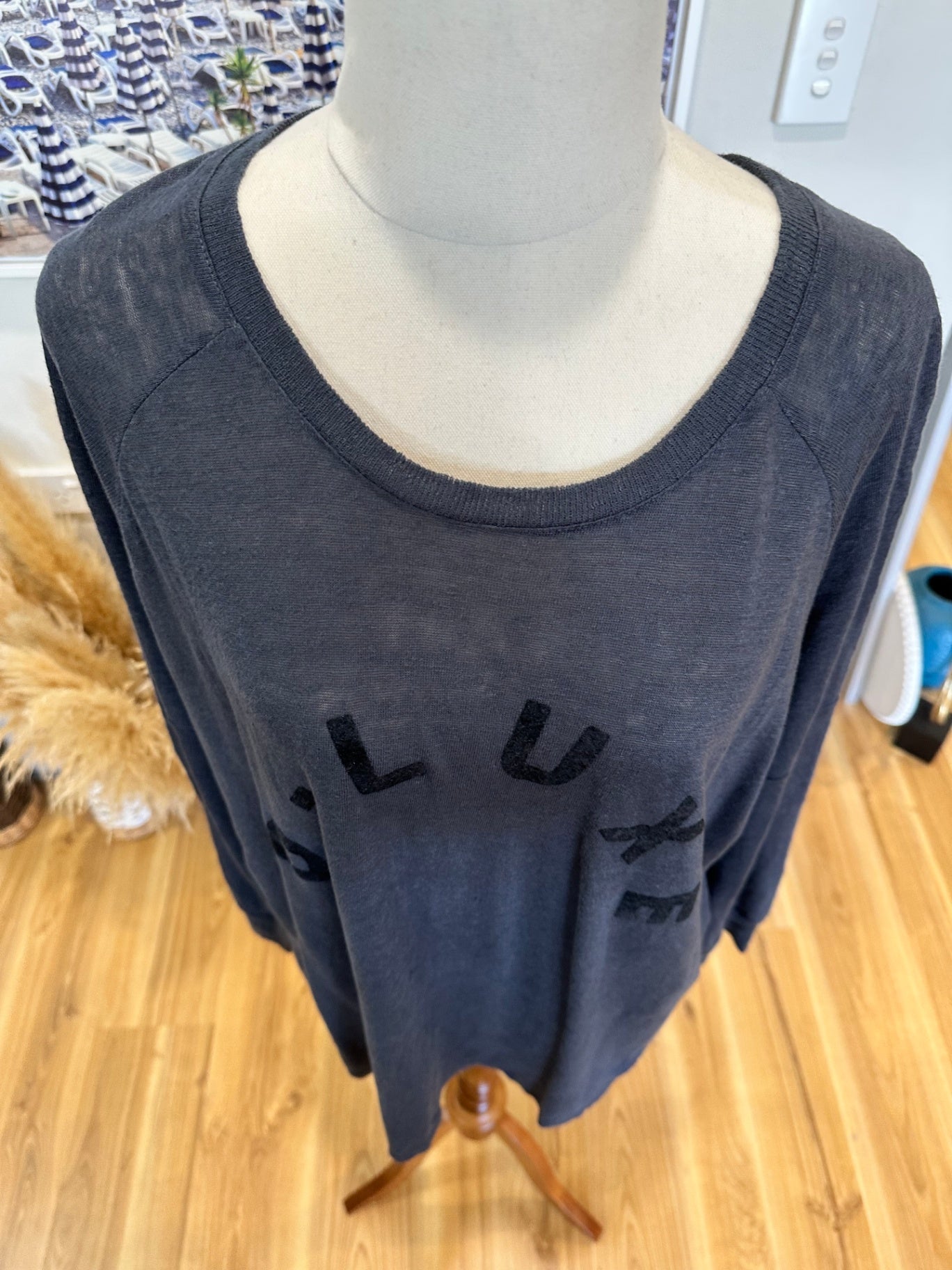 Decjuba - Longsleeve Top - Large - Grey / Blue