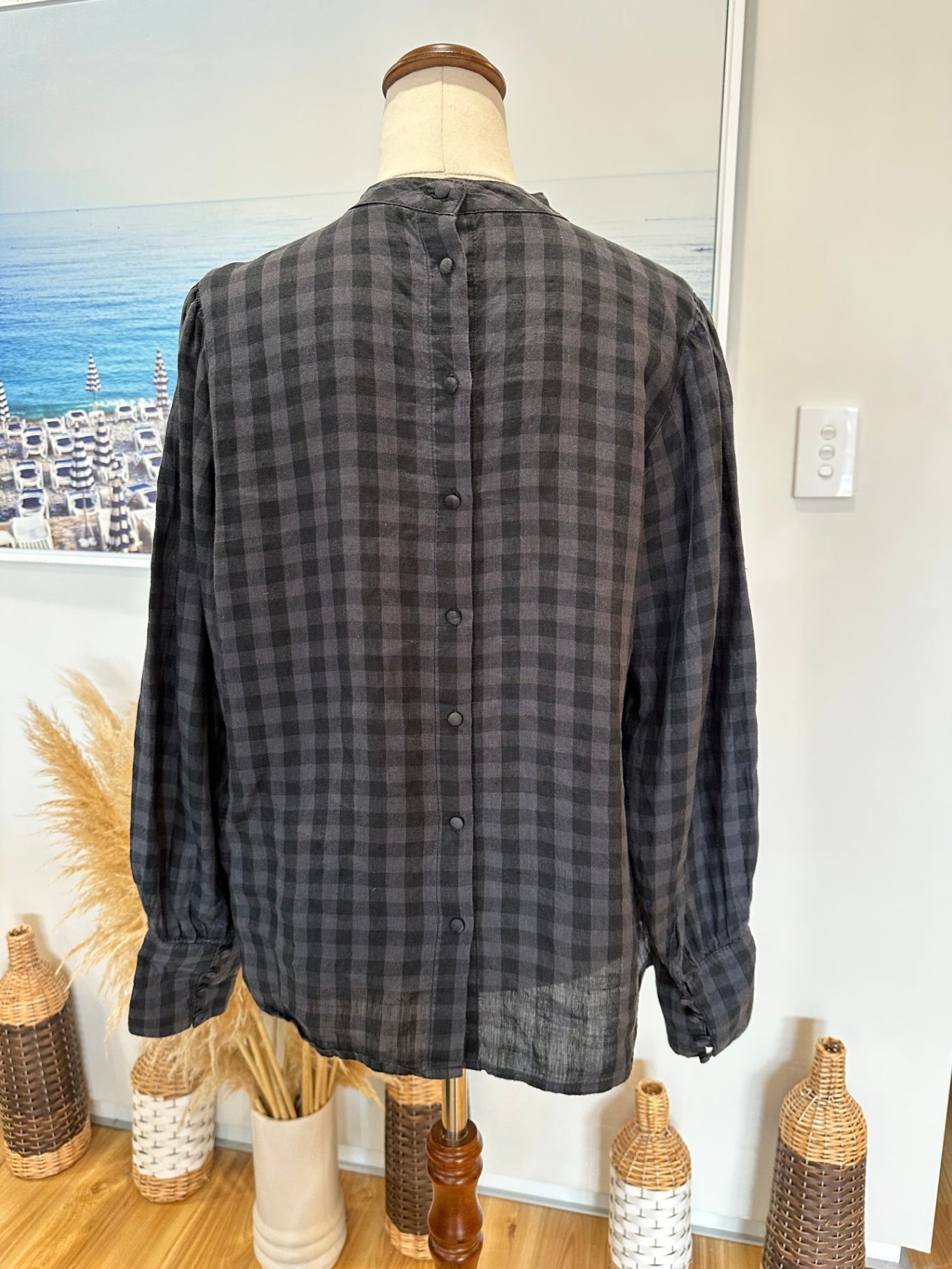 Max Blouse - Size 12 - 100% Linen 