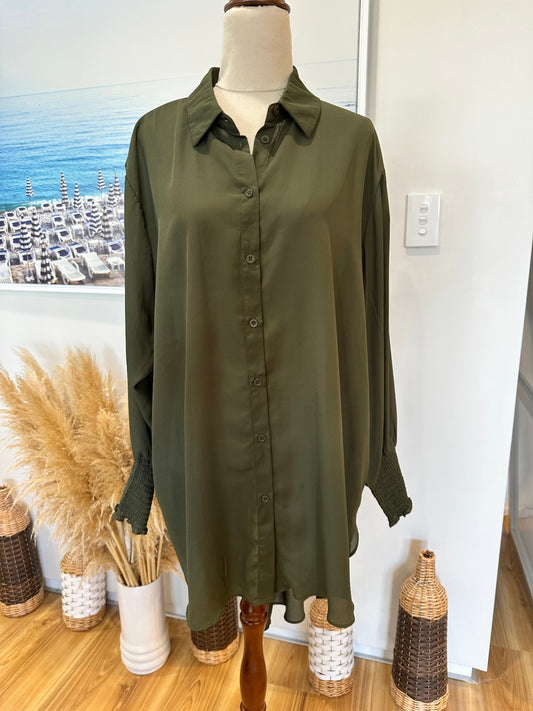 Pagani - Longsleeve Shirt - Size 12 - Olive green