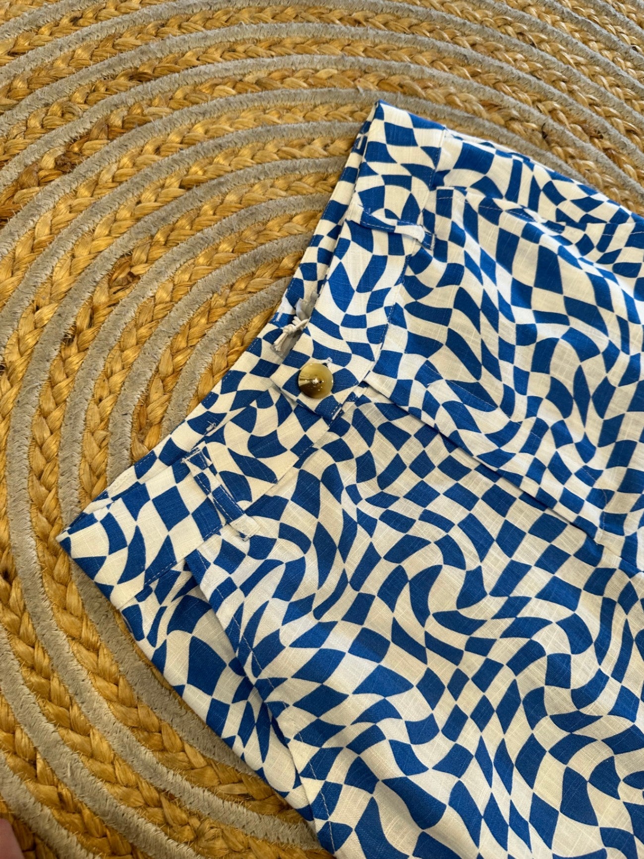 Ghanda - Linen Pants - Size 10 - Blue and White - BNWT RRP $64.95