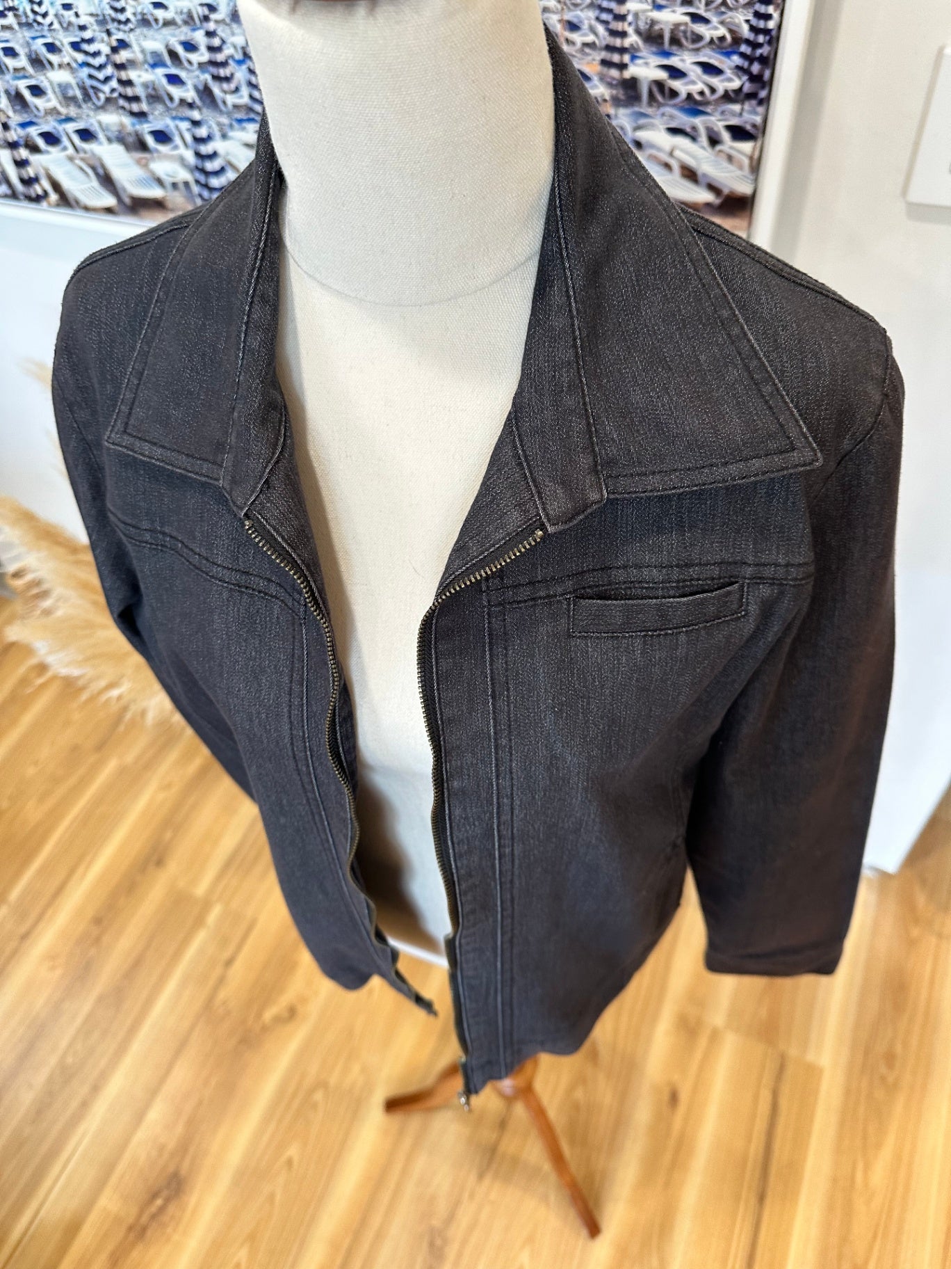 Line7 - Denim Jacket - Size 12 - Blue / Black