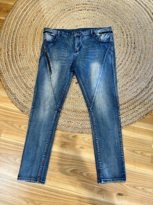 Mi Moso - Biker Jeans - Size 18 - Blue