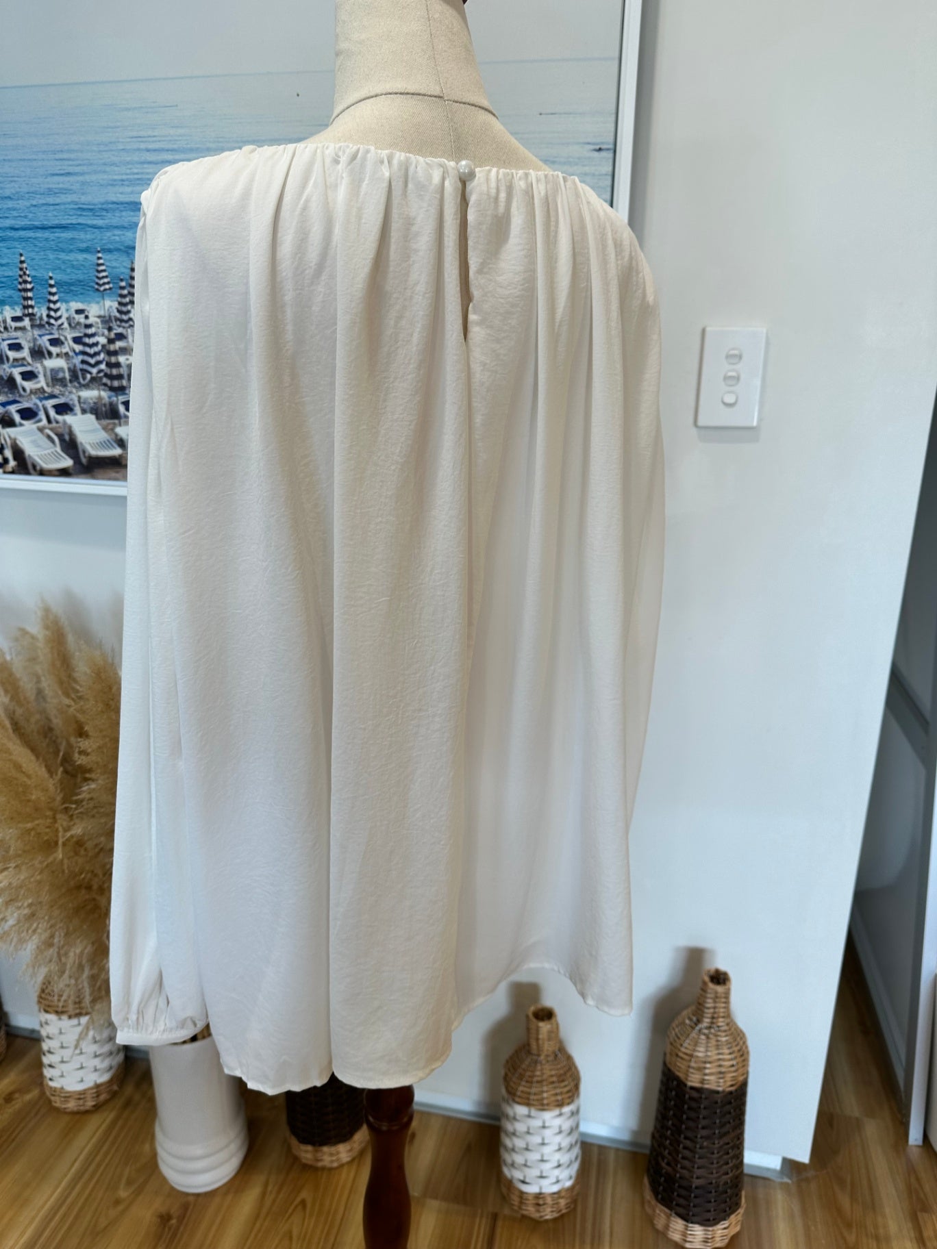 Halo & Hazard Blouse - Medium - Cream