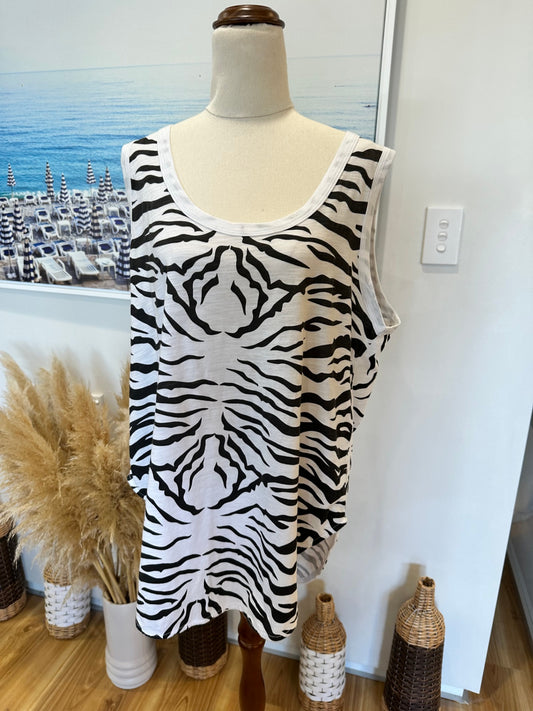 3rd Story - Zebra Print Top - Large / Extra Large 