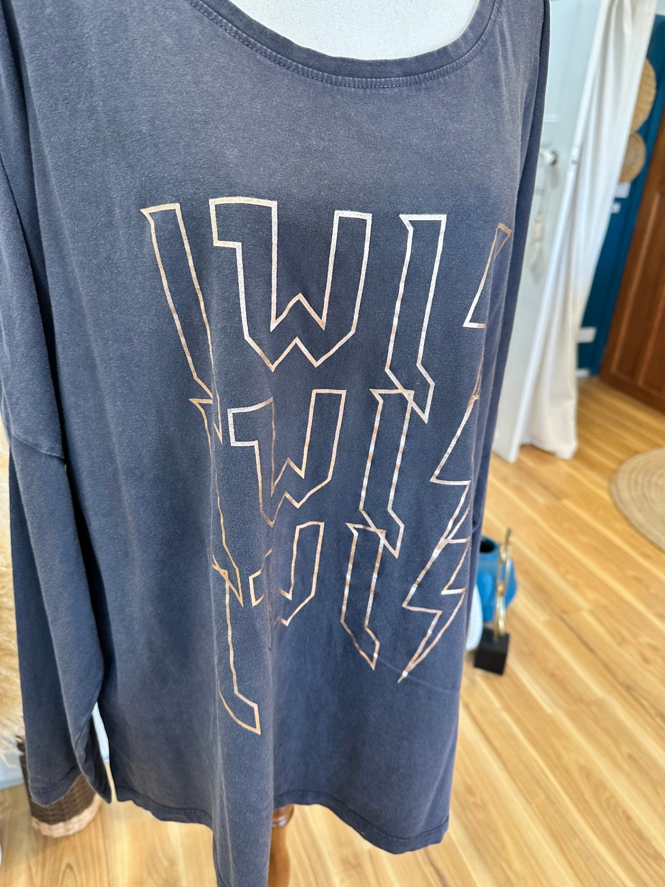 Little White Lie - Top - Size 16 - Black + Rose Gold