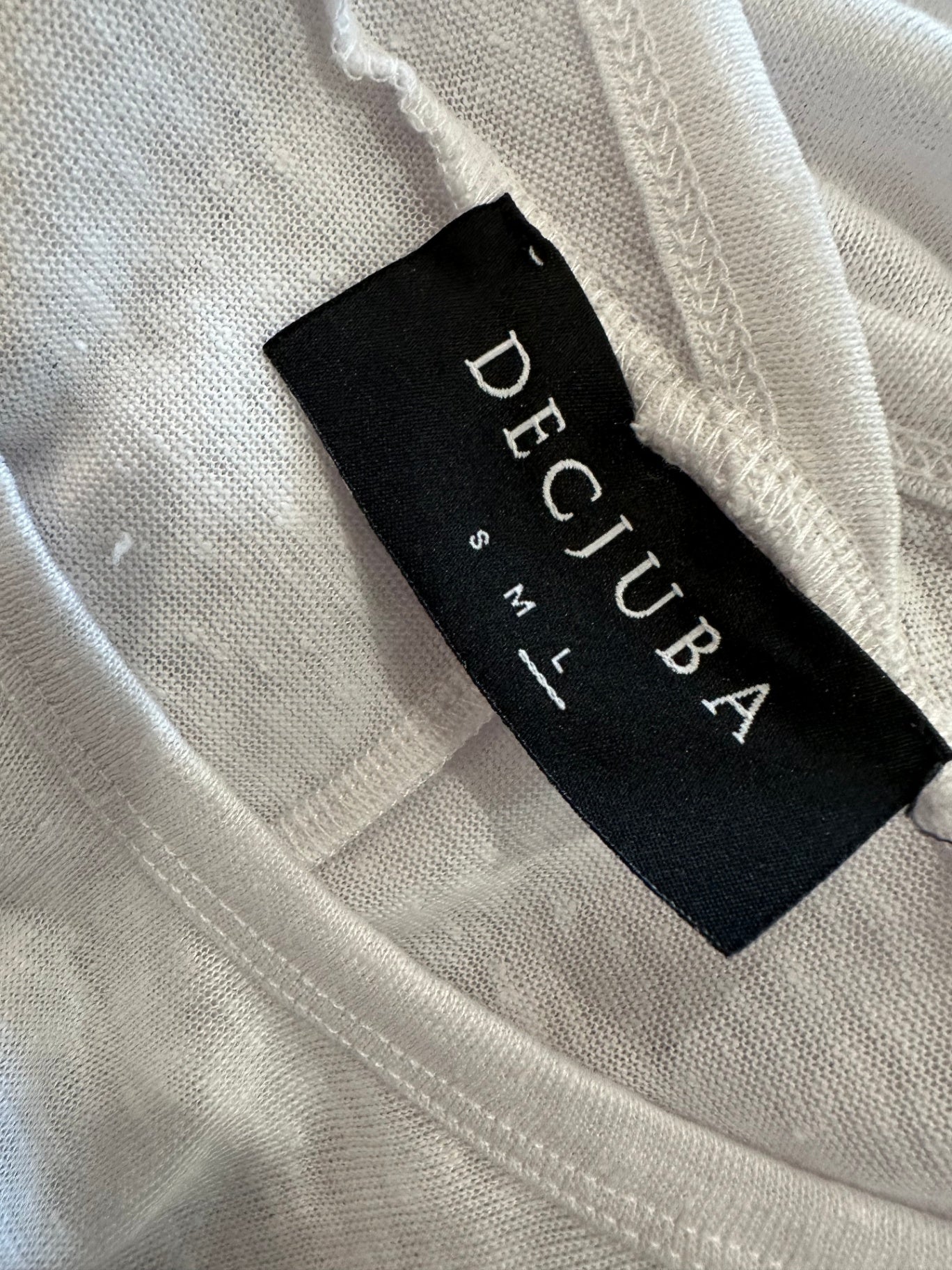 Decjuba - 100% Linen - Longsleeve Top - Large - White