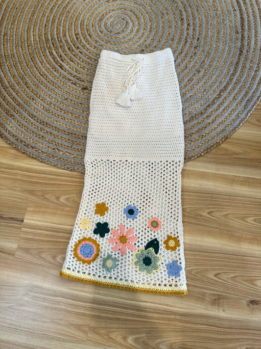 Ghanda - Crochet Skirt - Extra Small - Cream BNWT RRP $94.95