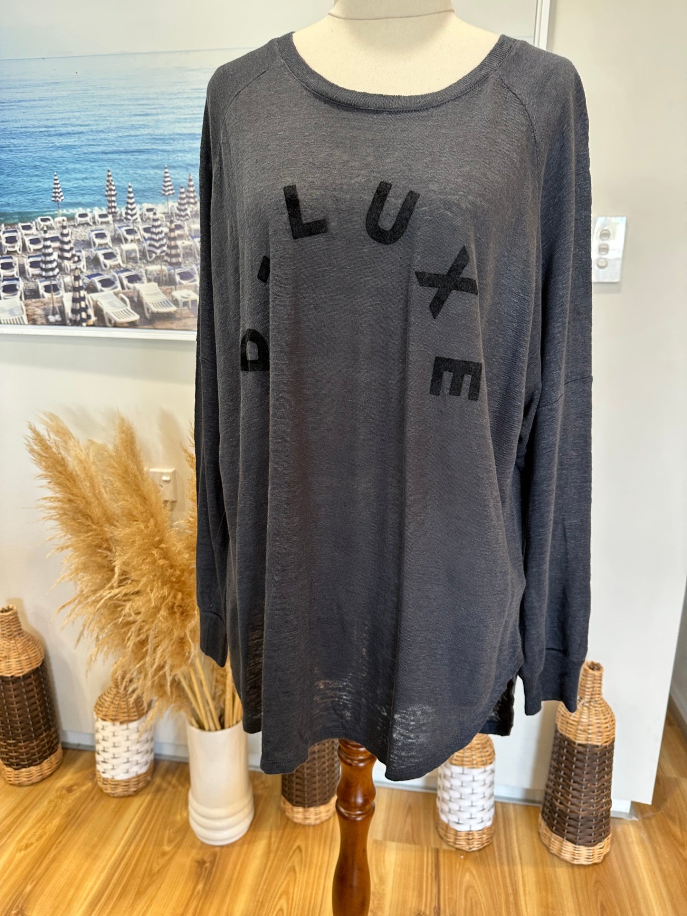 Decjuba - Longsleeve Top - Large - Grey / Blue