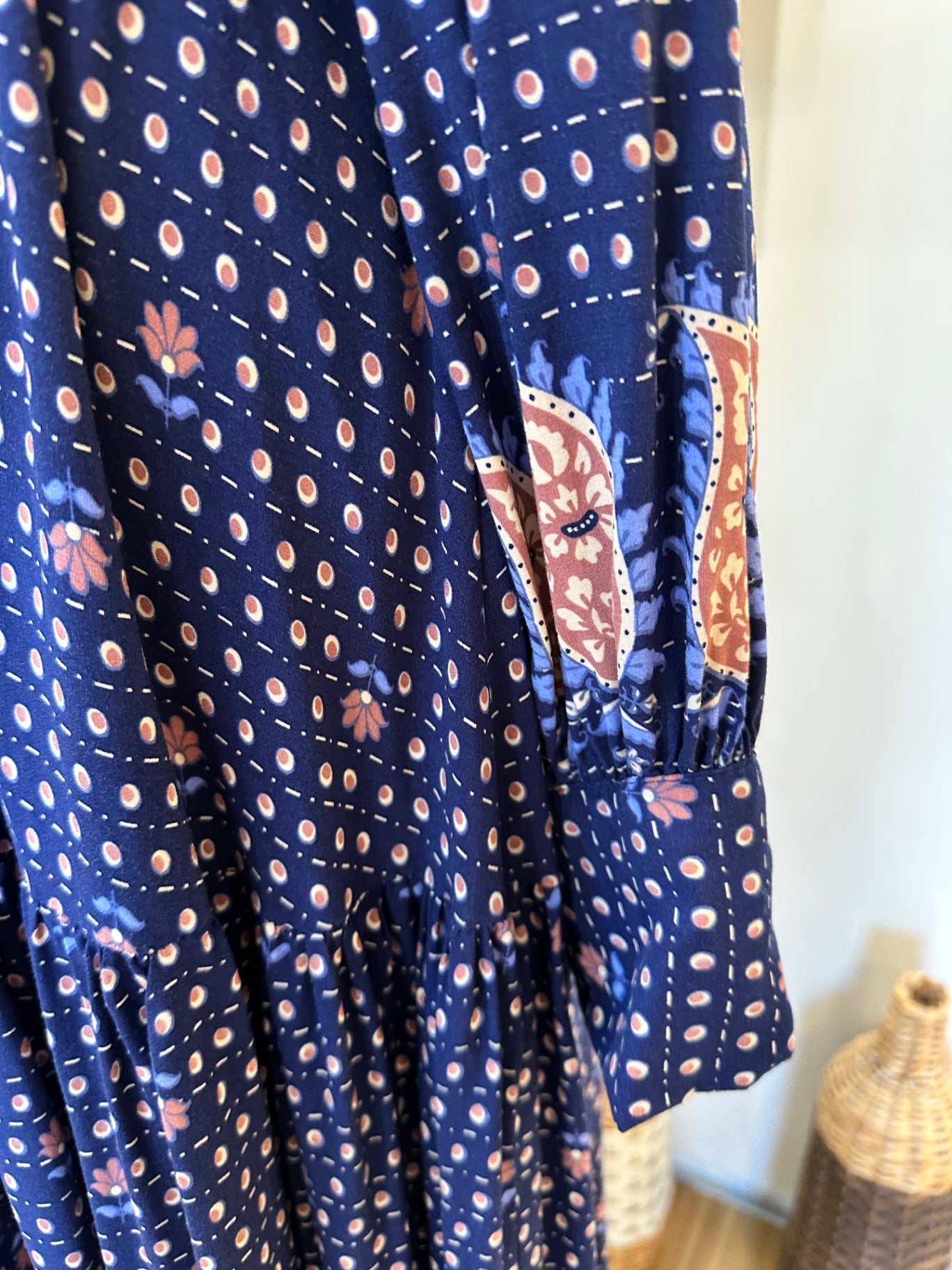 Jaase Dress - Extra Small - Navy blue with longsleeves