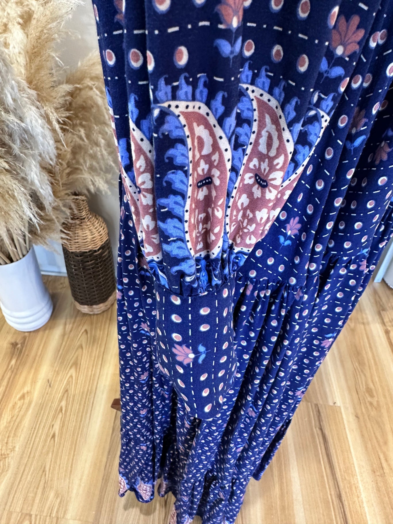 Jaase Dress - Extra Small - Navy blue with longsleeves