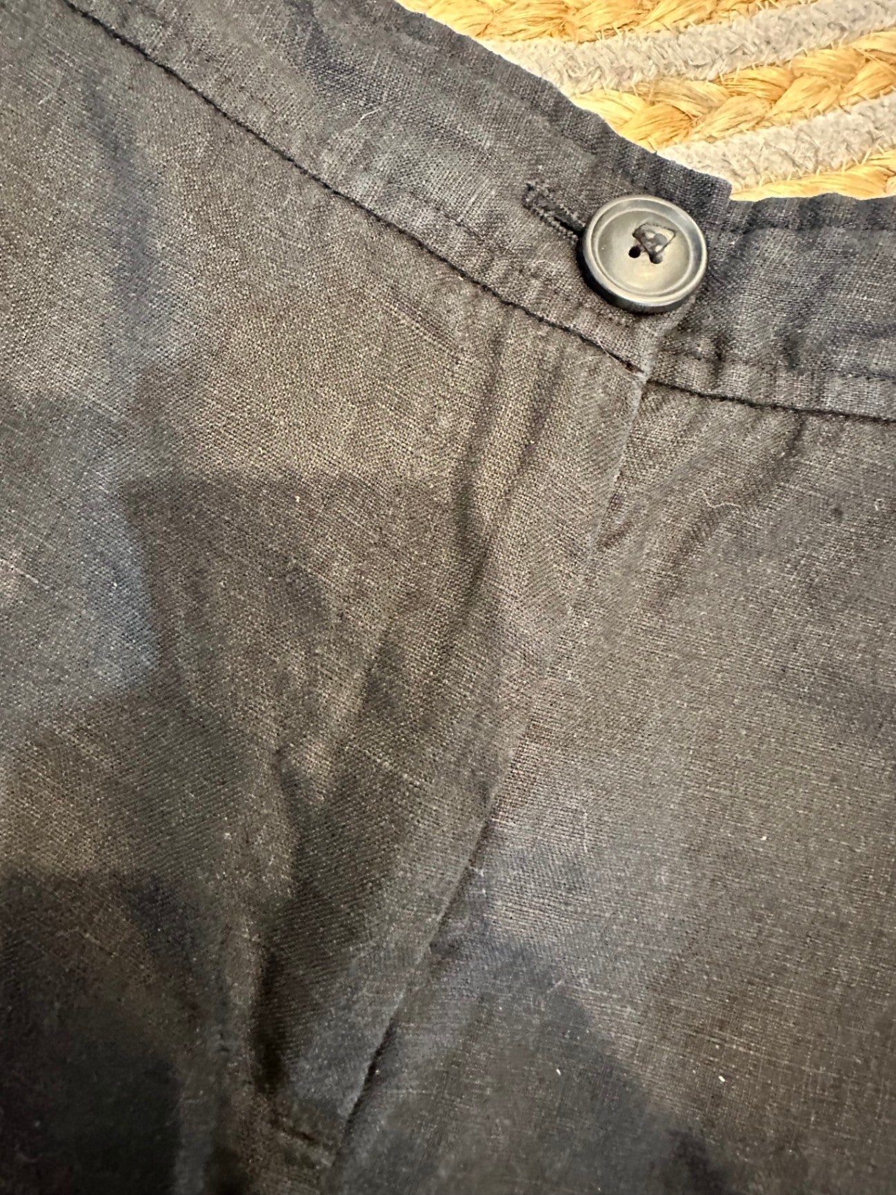 100% Linen - Jacqui-E - Shorts Size 12 Black