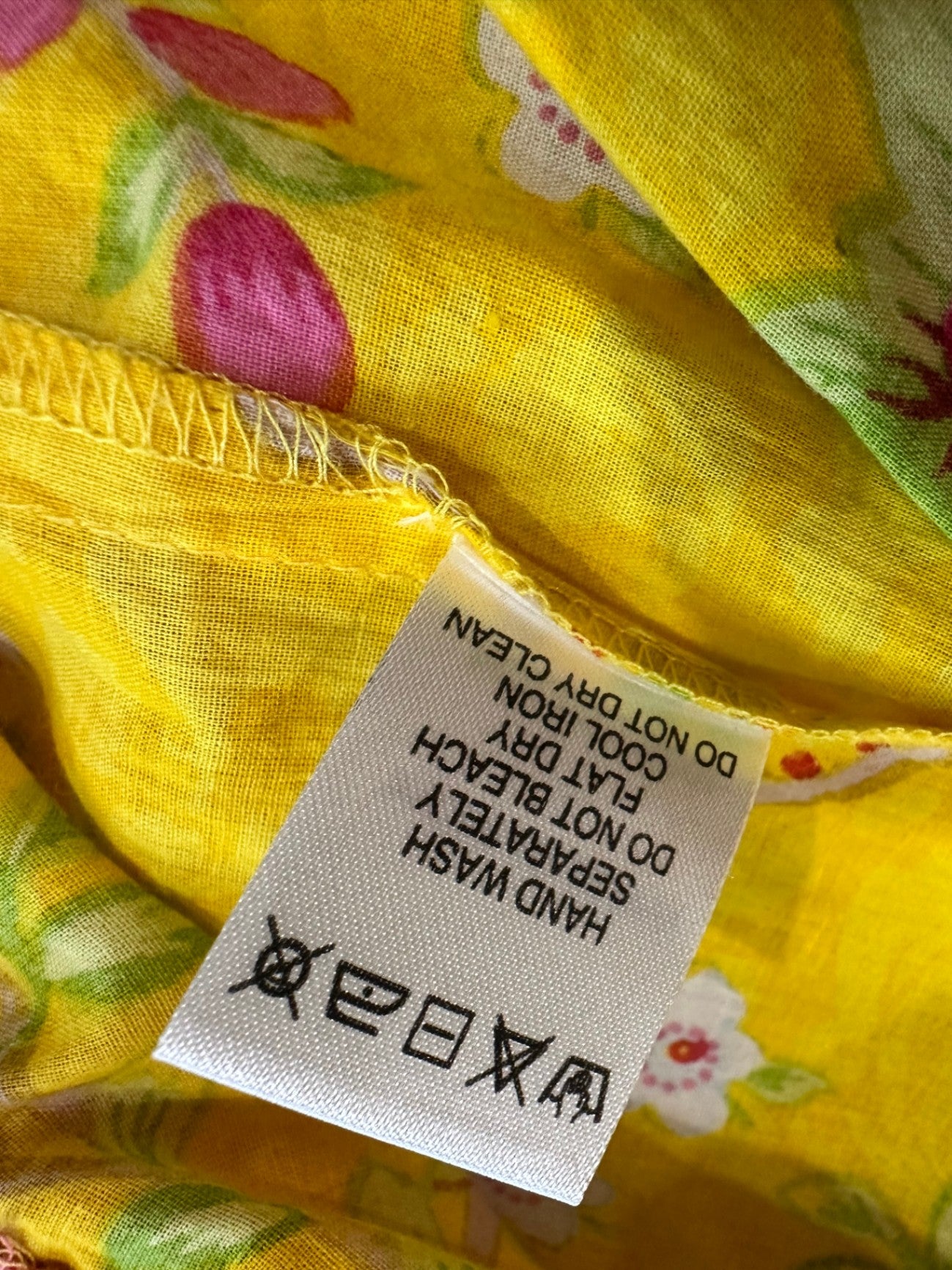 100% Cotton - Rhum Raisin - Dress - Yellow / Pink