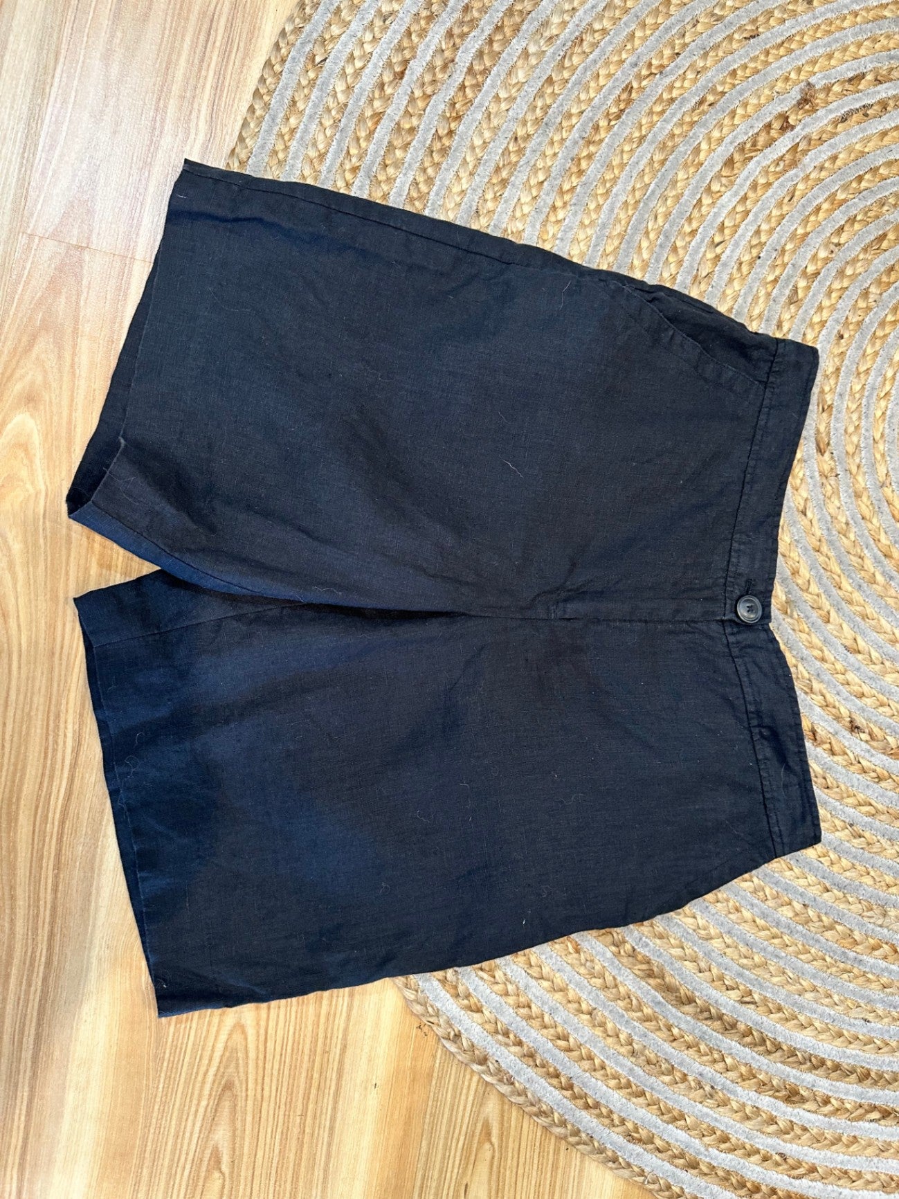 100% Linen - Jacqui-E - Shorts Size 12 Black