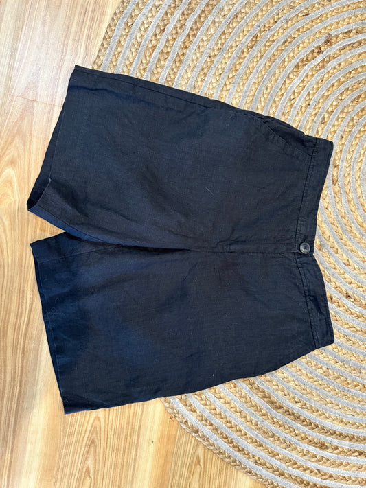 100% Linen - Jacqui-E - Shorts Size 12 Black