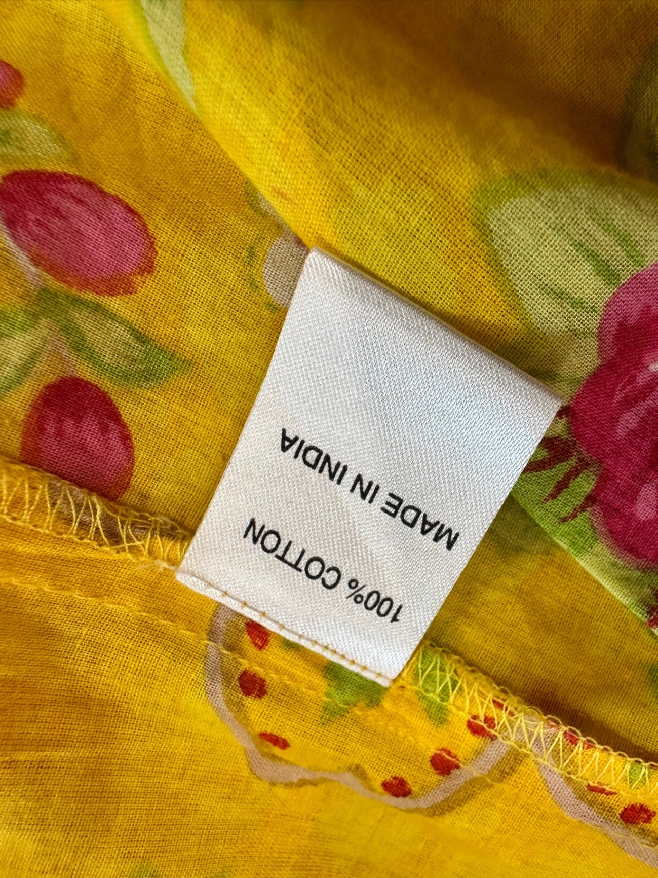 100% Cotton - Rhum Raisin - Dress - Yellow / Pink