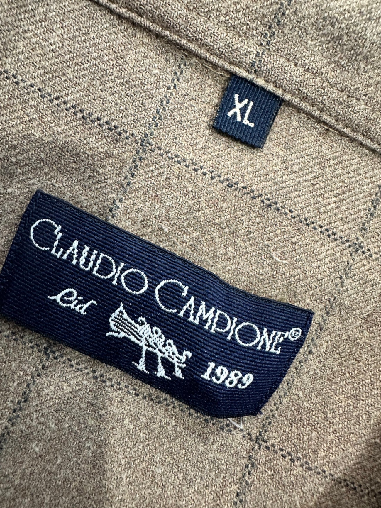 Claudio Champion - Flannel Shirt - Extra Large - Beige