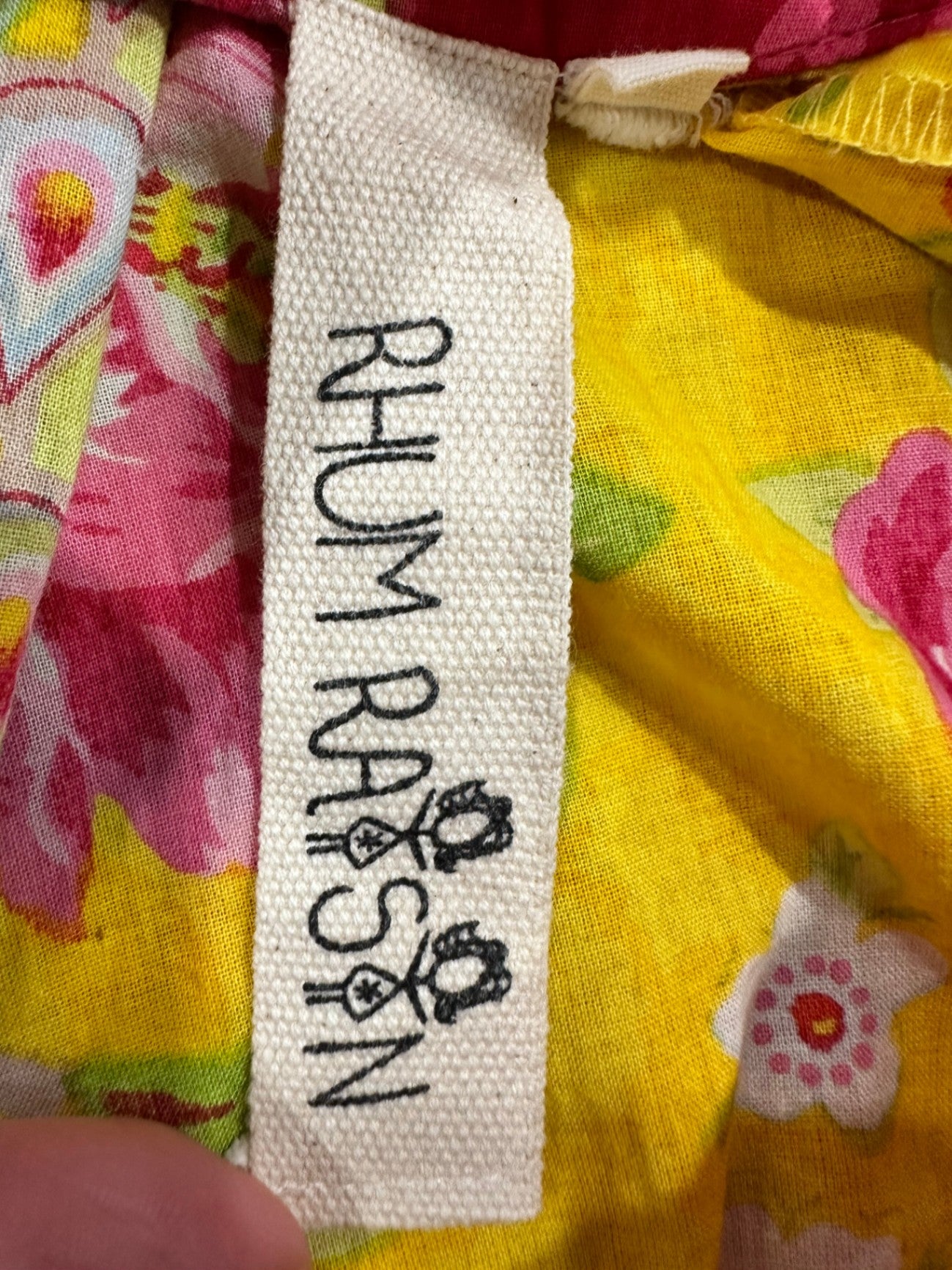 100% Cotton - Rhum Raisin - Dress - Yellow / Pink