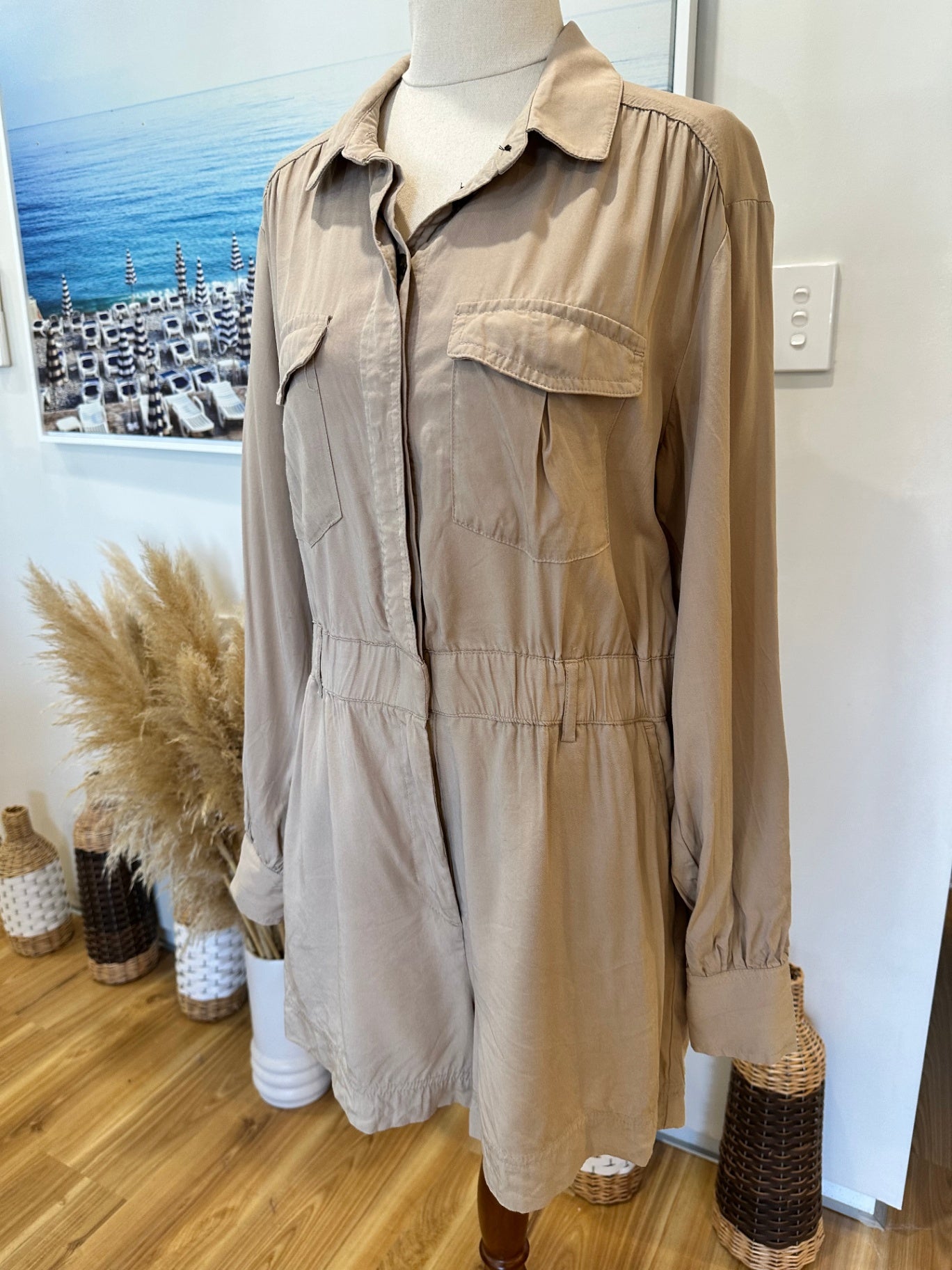 H&M Jumpsuit 14 Beige