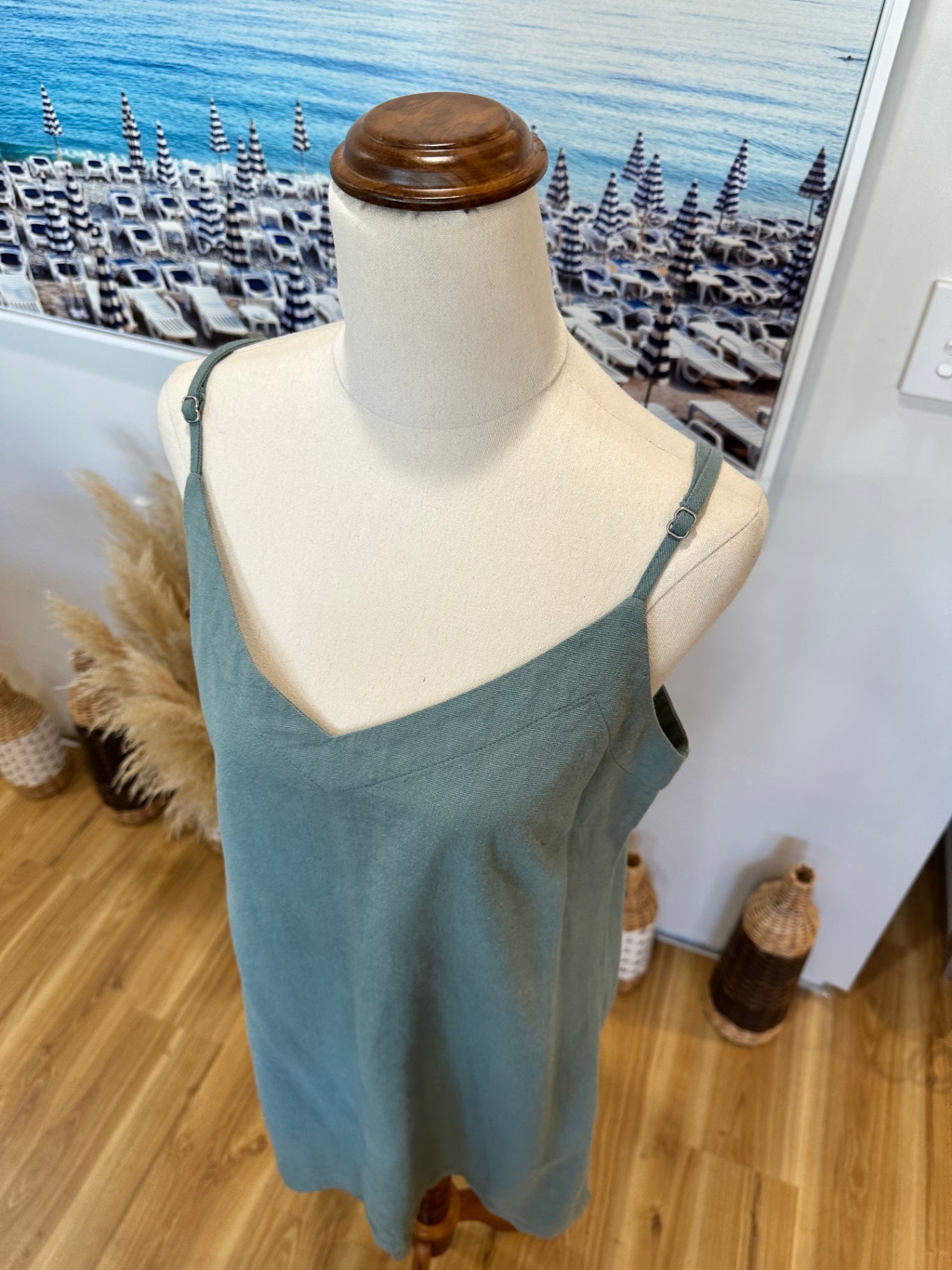 Rhythym Dress - Size 10 - Greenish-grey