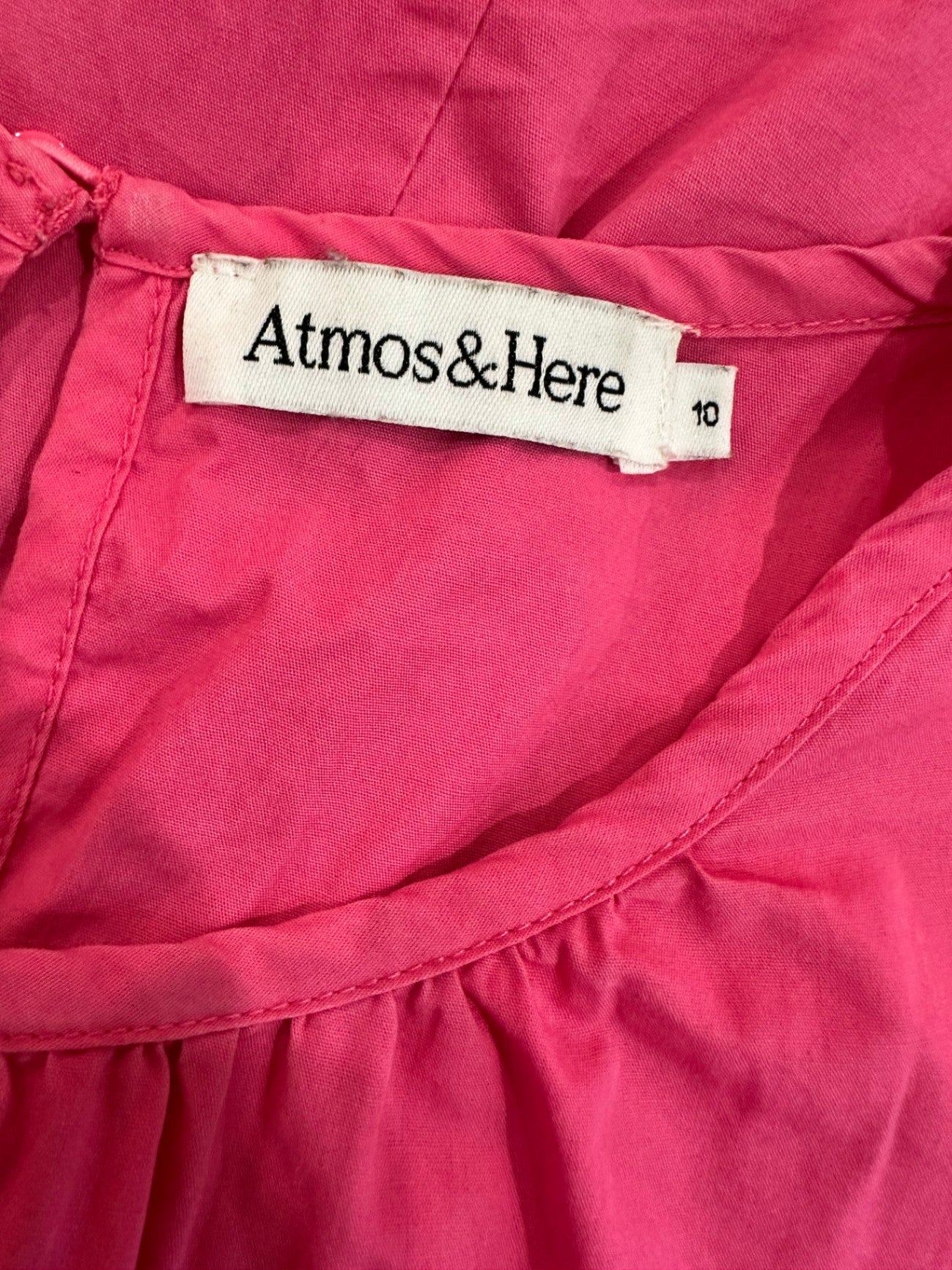 Atmos & Here - Dress - Size 8 - Pink - 100% Cotton